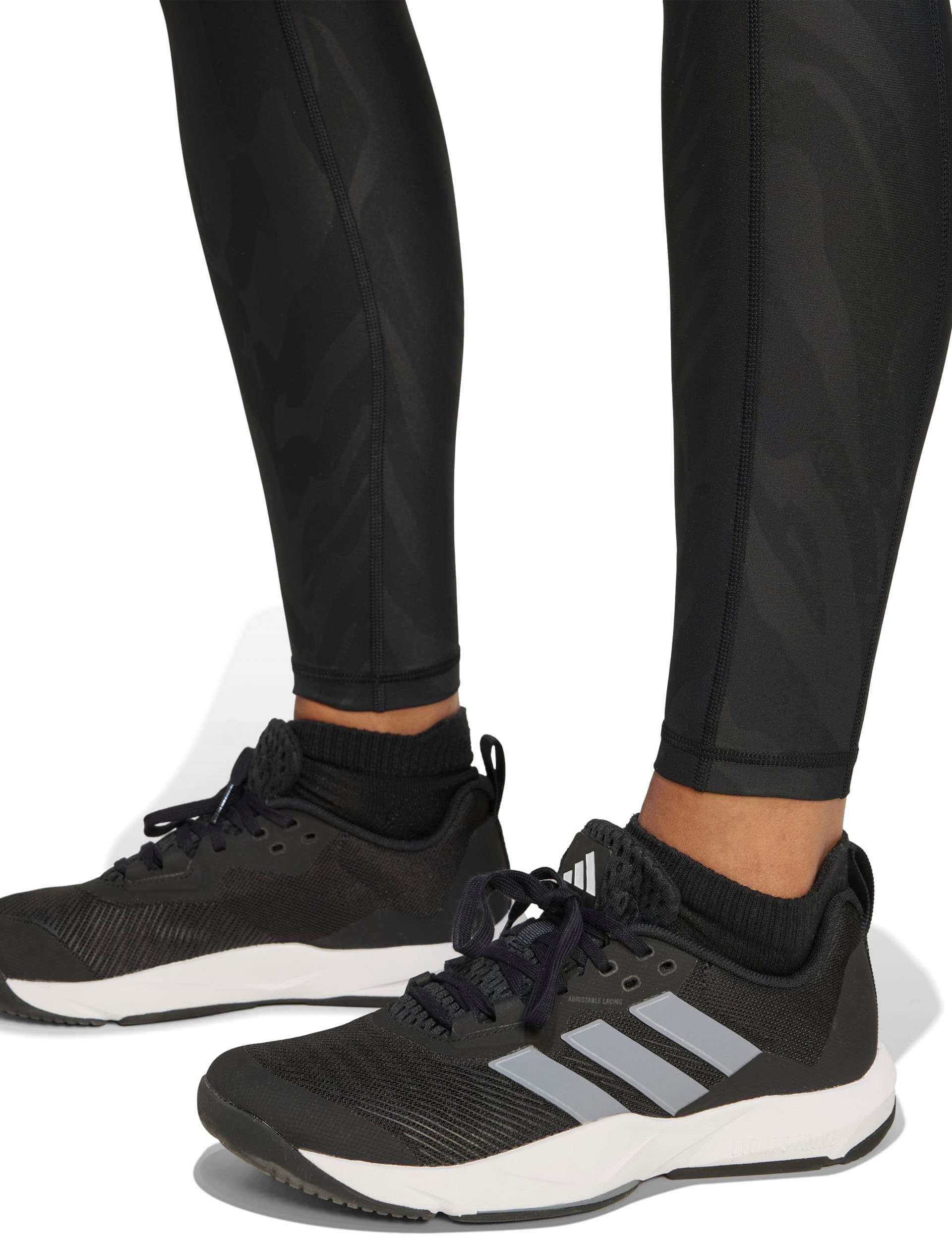 Optime AOP Full Length Leggings - Black