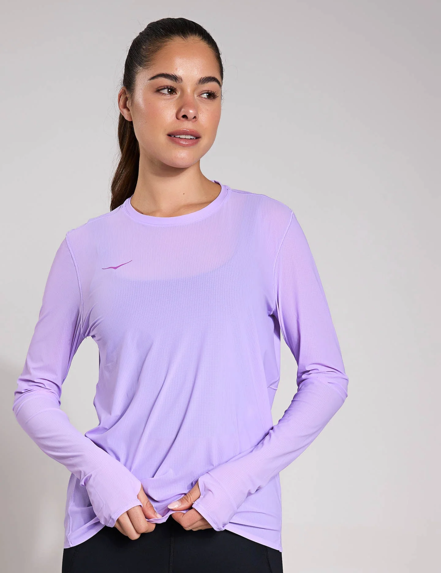 Airolite Run Long Sleeve - Aster Flower