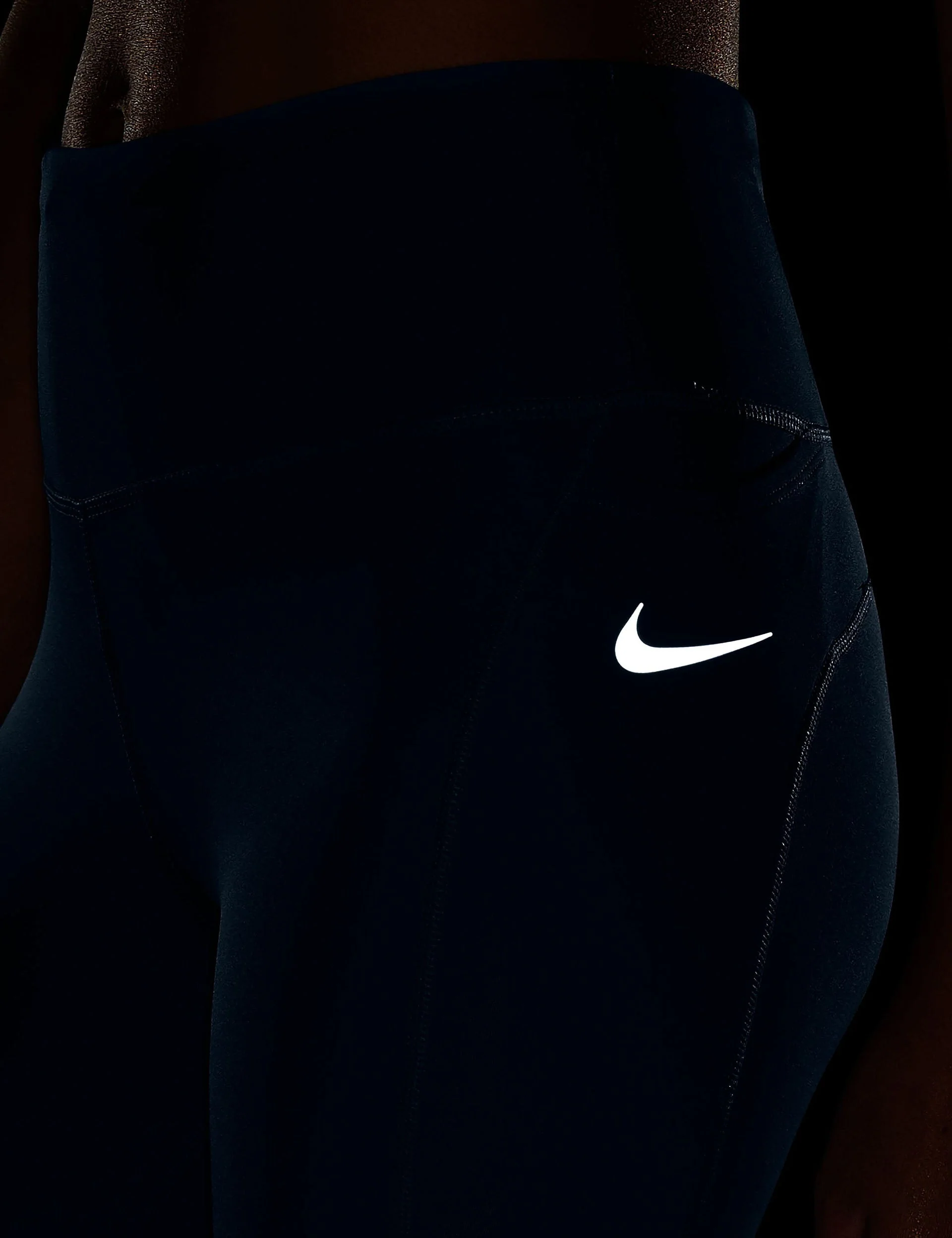 Epic Fast Pocket Running Leggings - Armory Navy/Reflective Silver