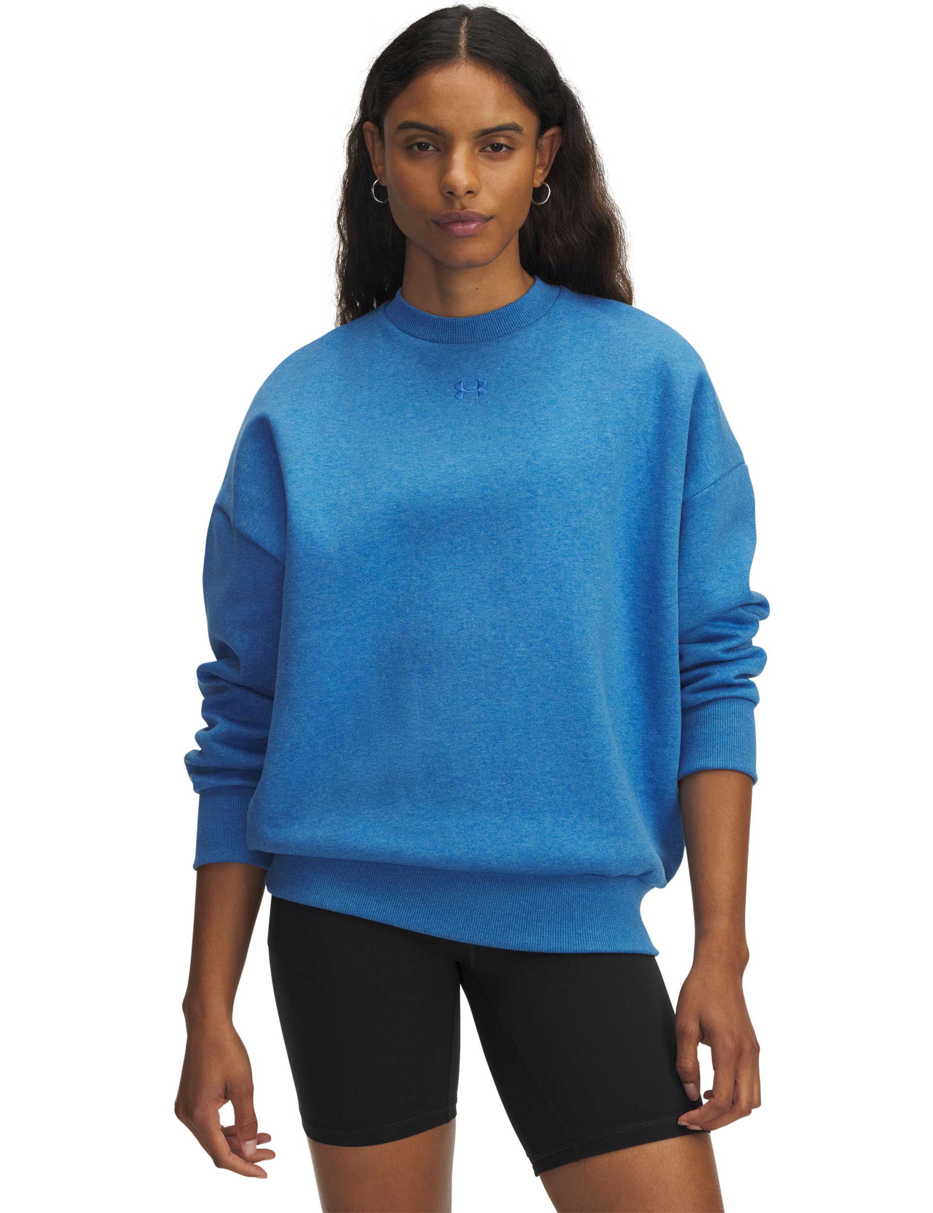 Rival Fleece Oversized Crew - Blue Atlantis/Light Heather