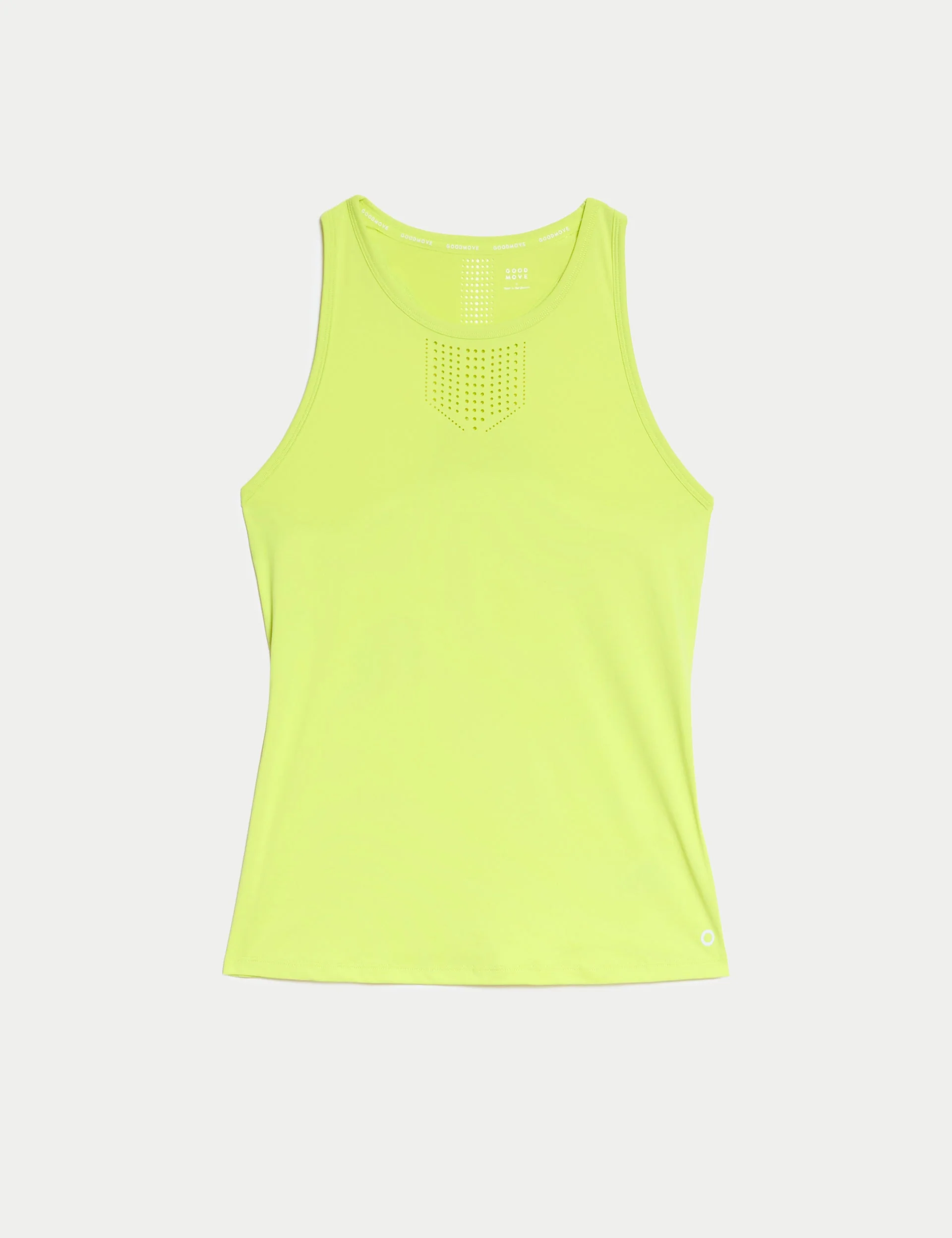 Racerback Laser Cut Fitted Vest Top - Limeade