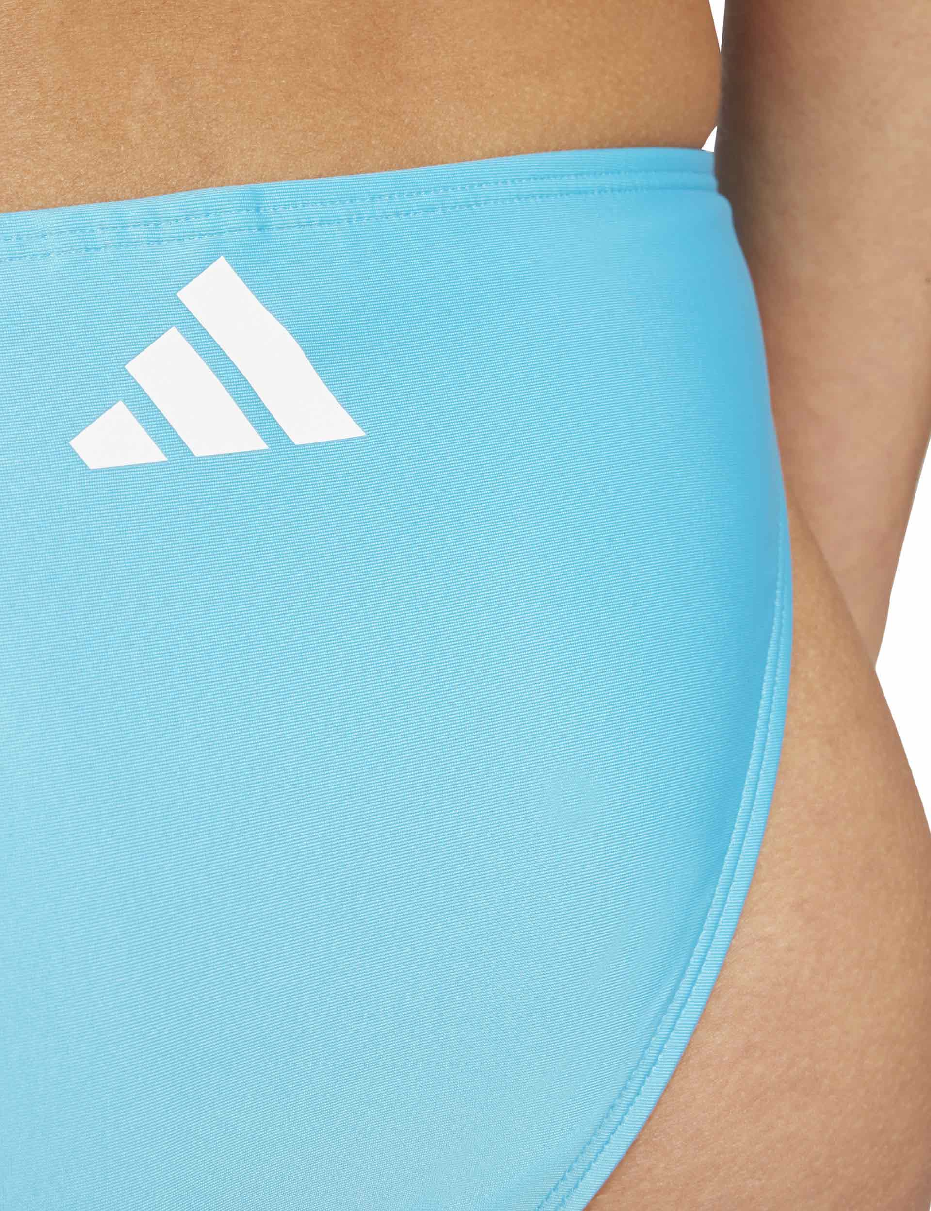 3-Stripes V-Back Bikini - Lucid Cyan/White
