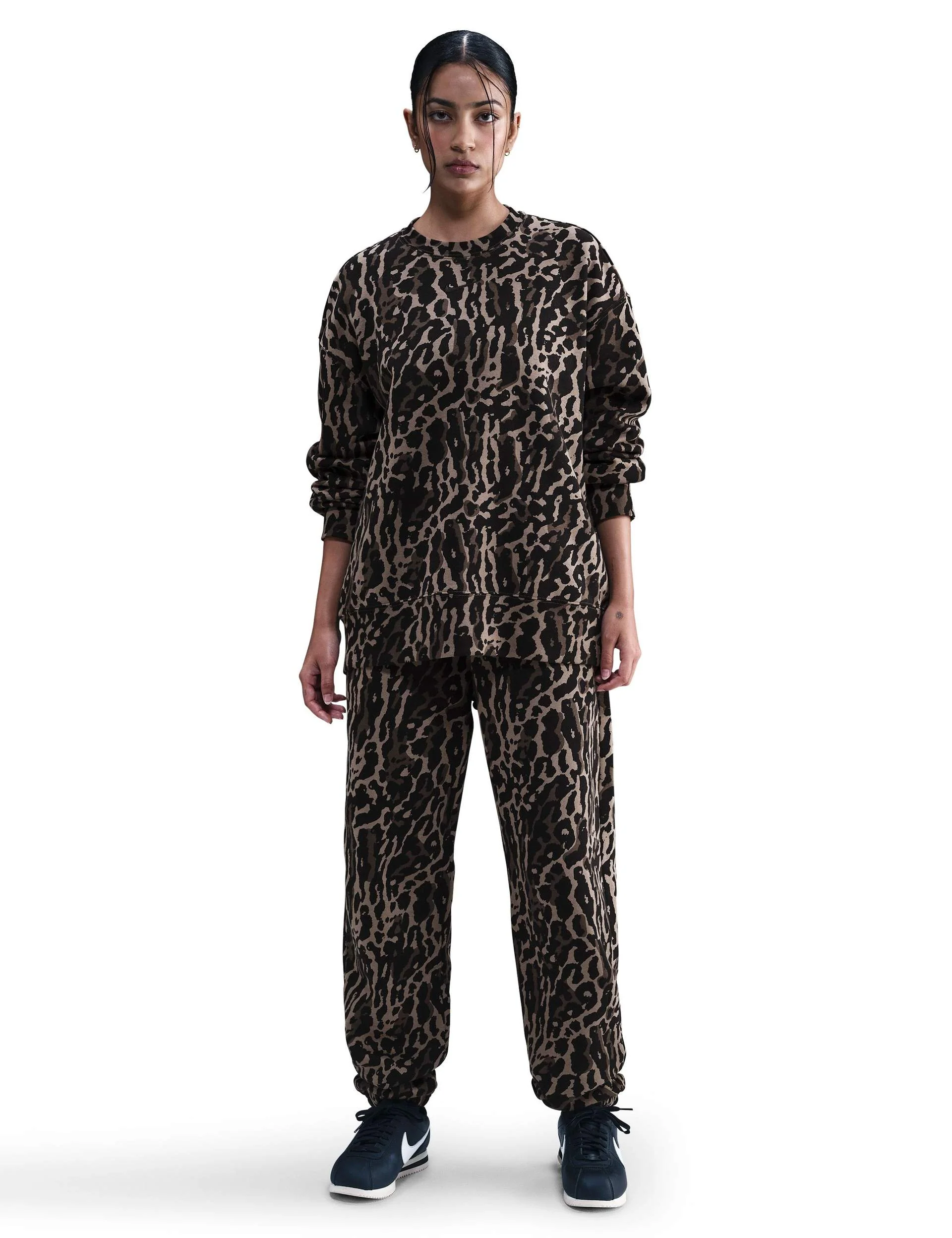 Sportswear Phoenix Fleece Oversized Printed Sweatpants - Black/Ironstone/Black