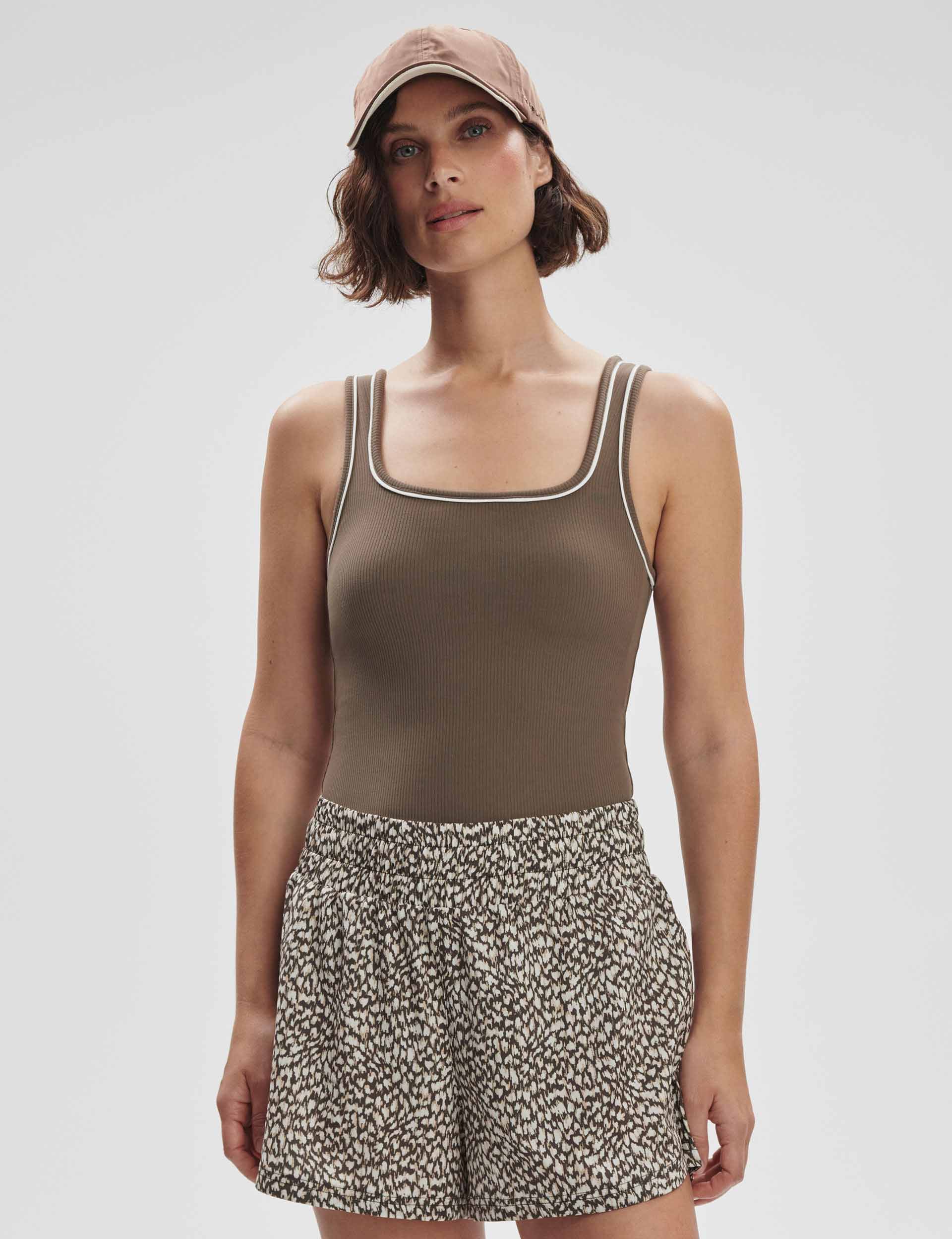 Barney Piped Tank - Chocolate Chip