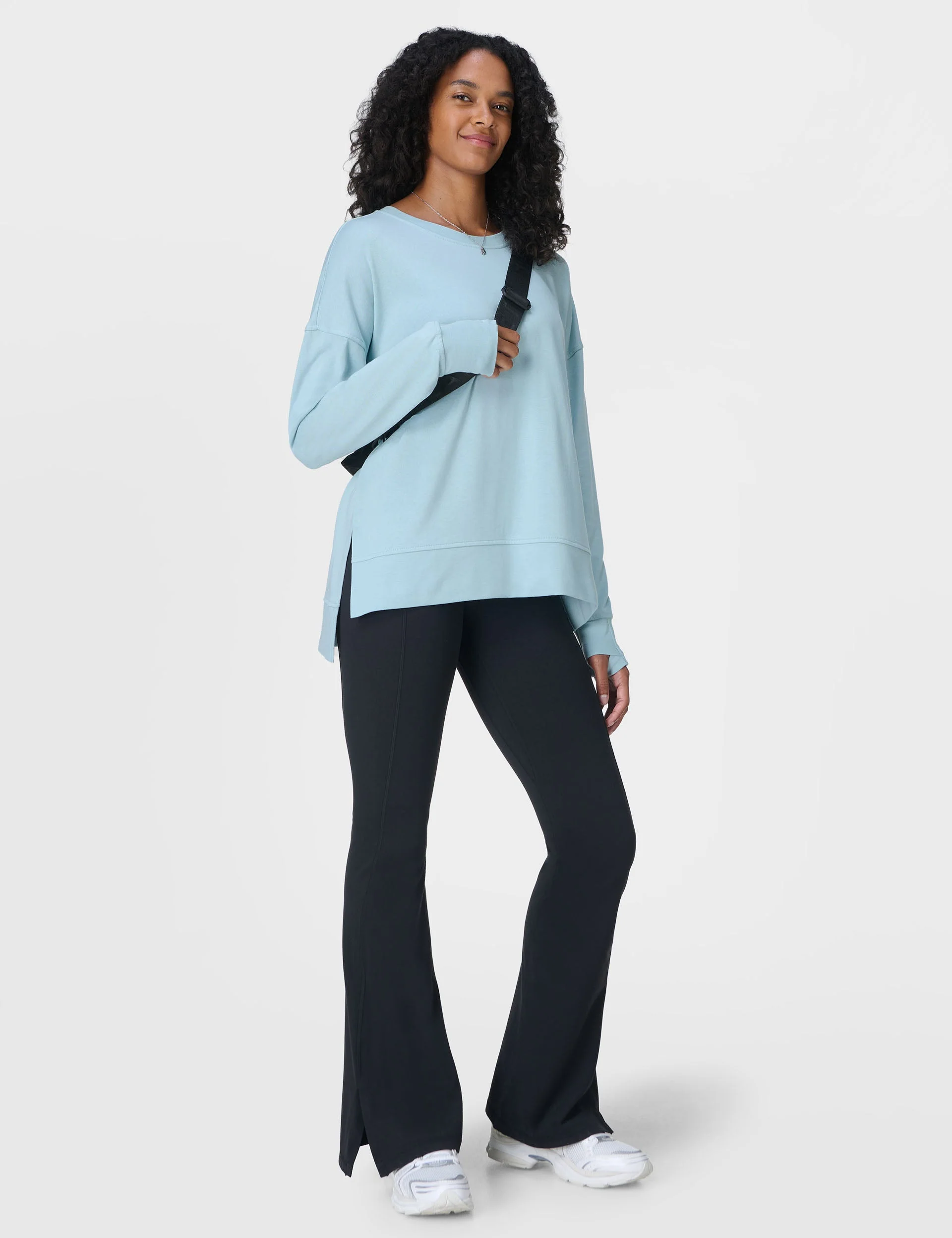 After Class Longline Sweatshirt - Vista Blue