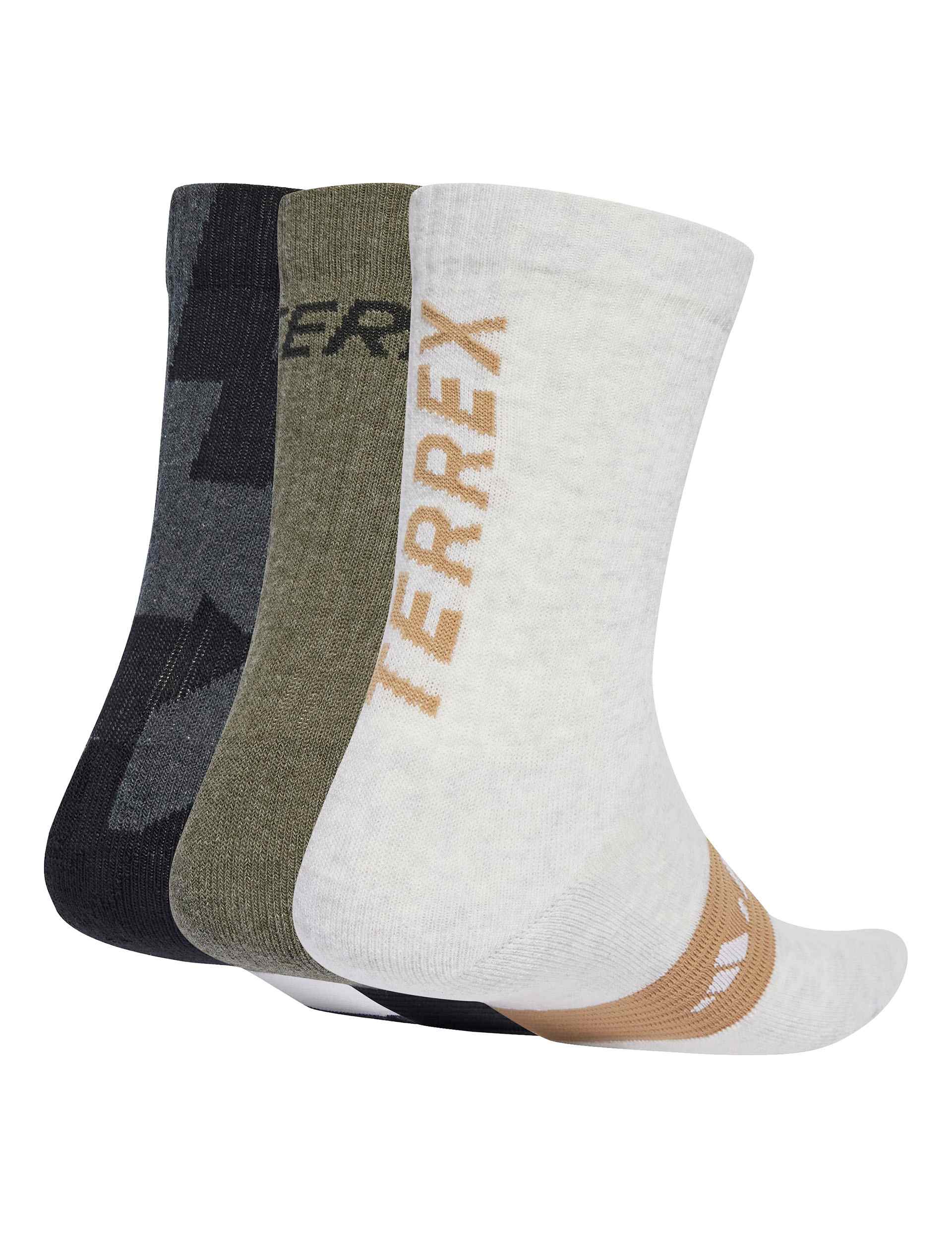 Terrex Multi 3 Pack Socks - Black/Olive Strata/White