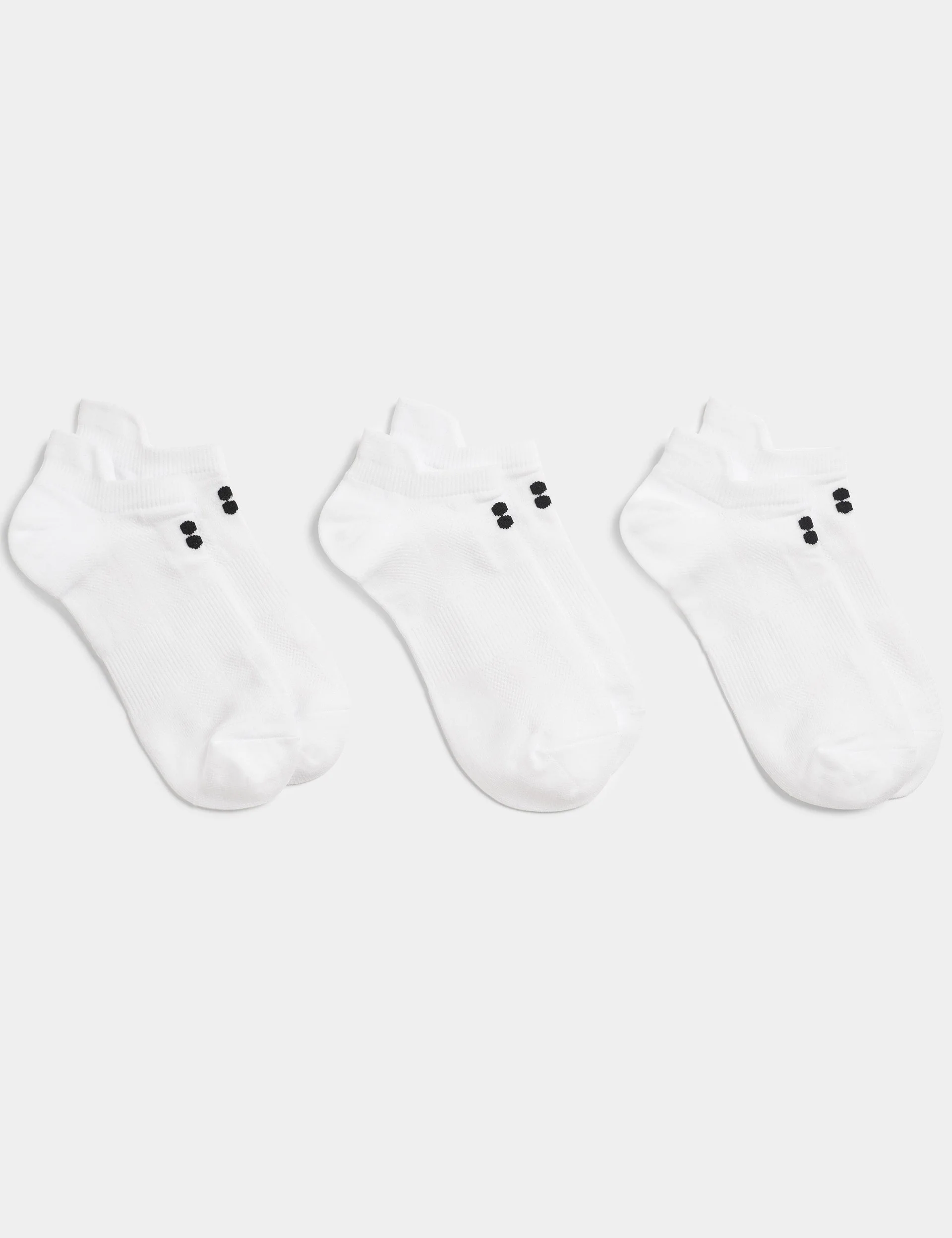 Lightweight Trainer Socks 3 Pack - White