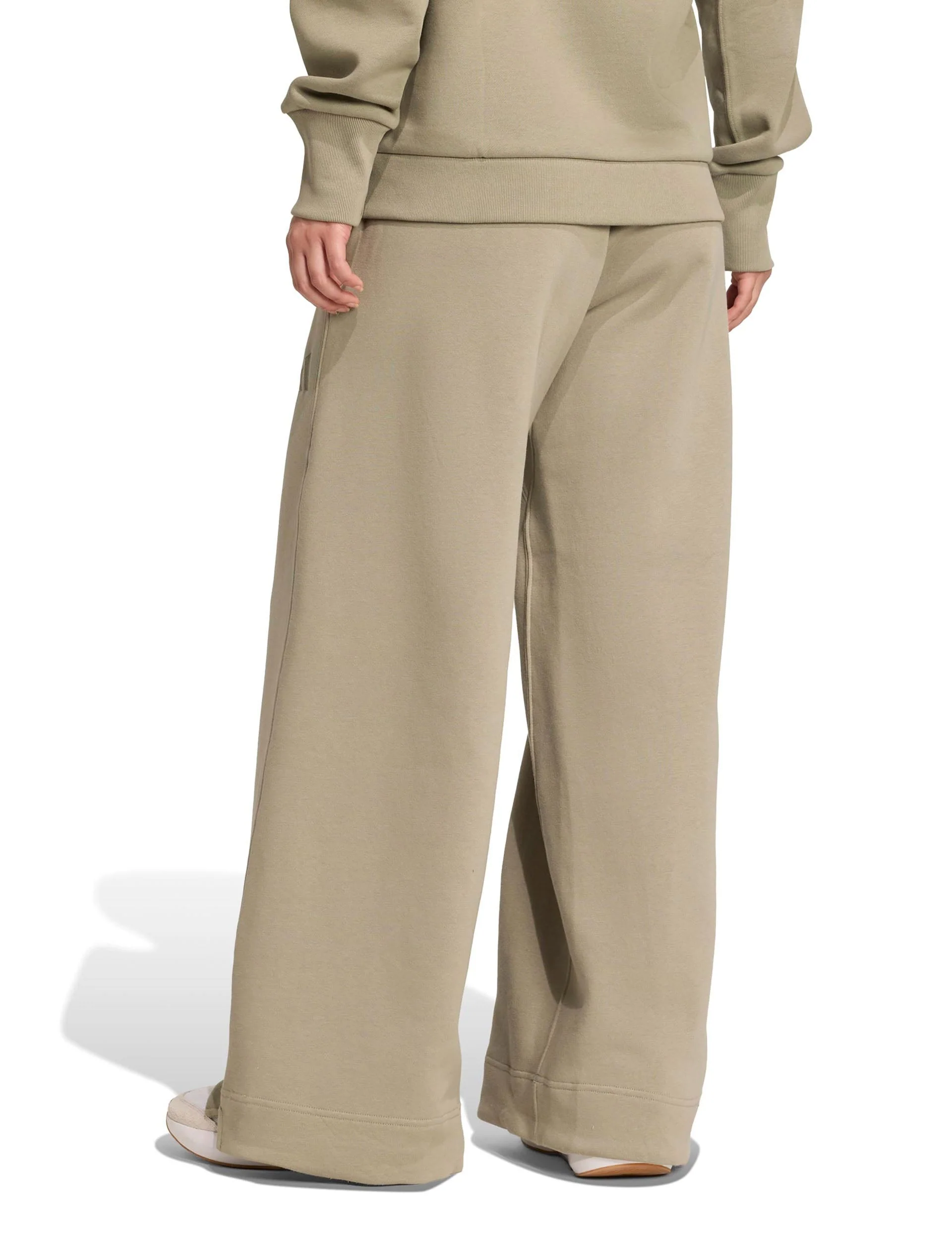 ALL SZN Fleece Loose Wide-Leg Pants - Silver Pebble