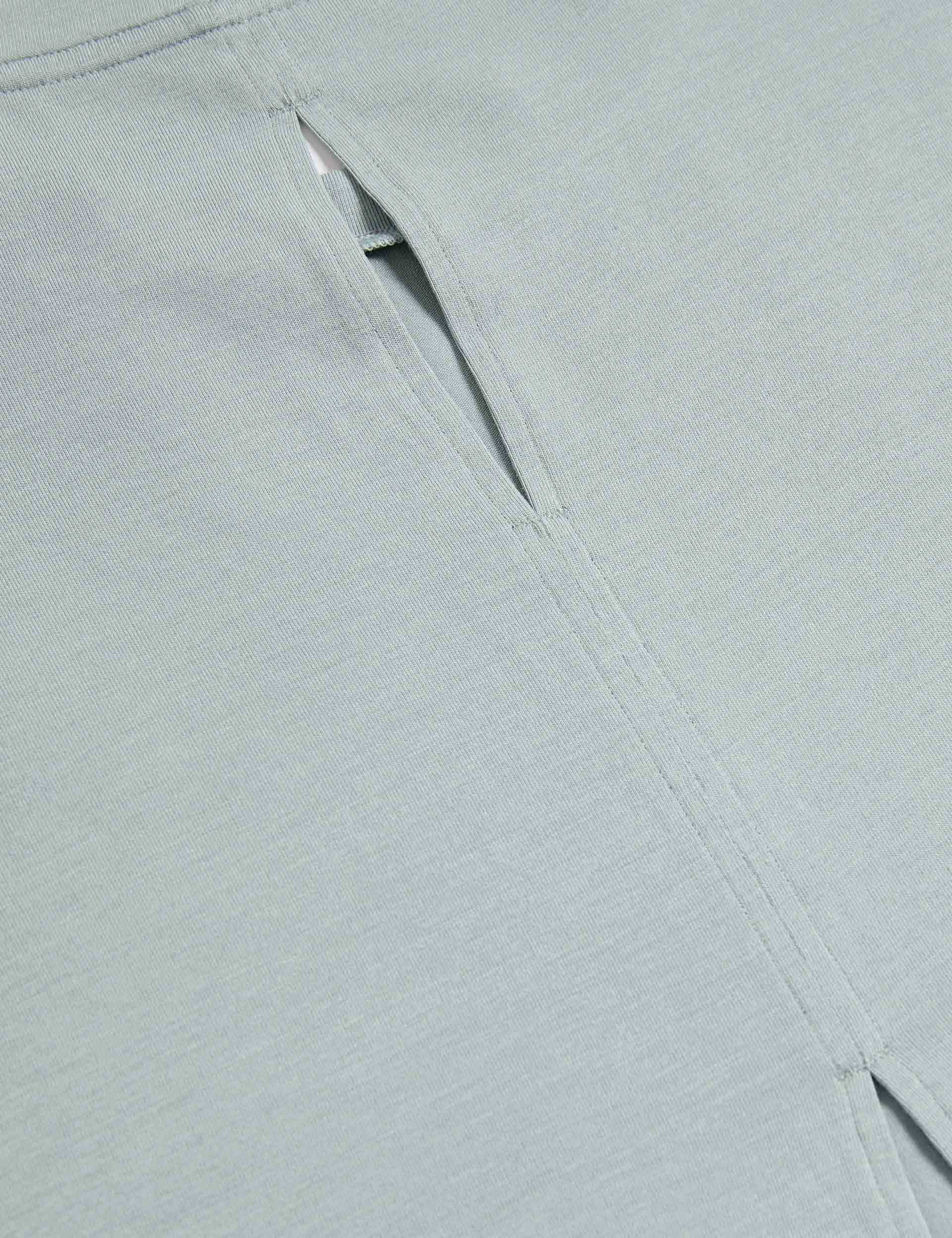 Modal Blend Lightweight Tie Back T-Shirt - Light Mint