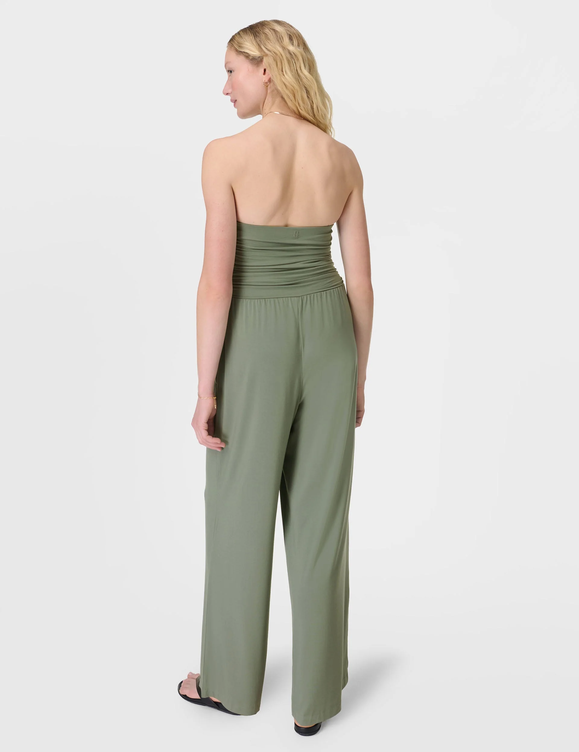 Modal Wide Leg Jumpsuit - Willow Green