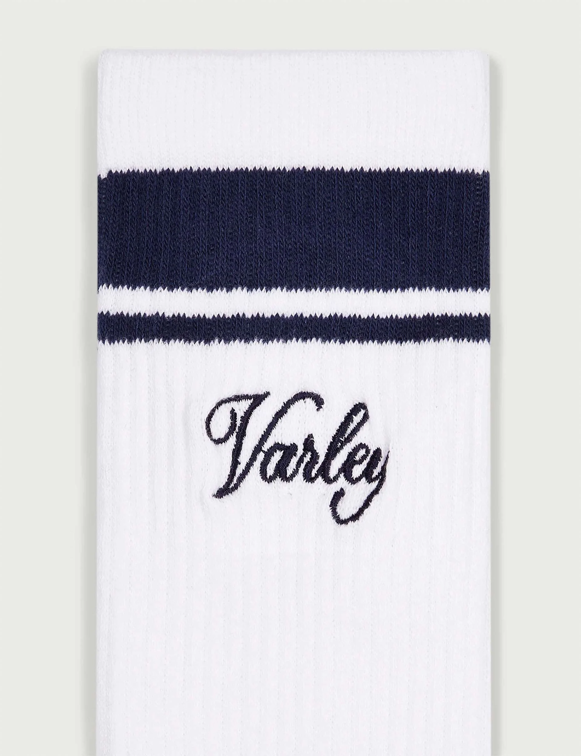 Lamar Club Stripe Sock - White/Blue Nights