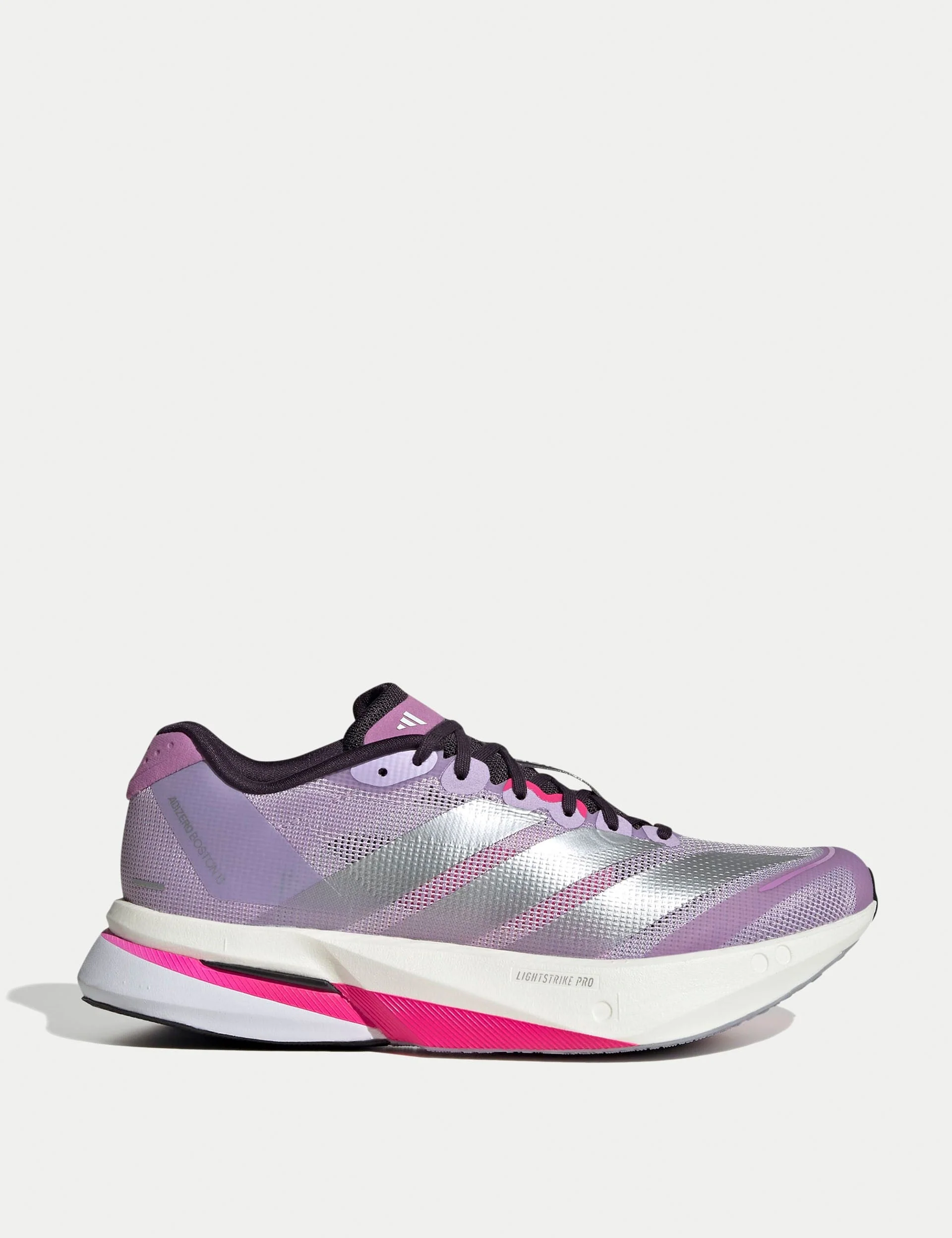 Adizero Boston 13 Shoes - Powder Plum/Silver Metallic/Shock Pink