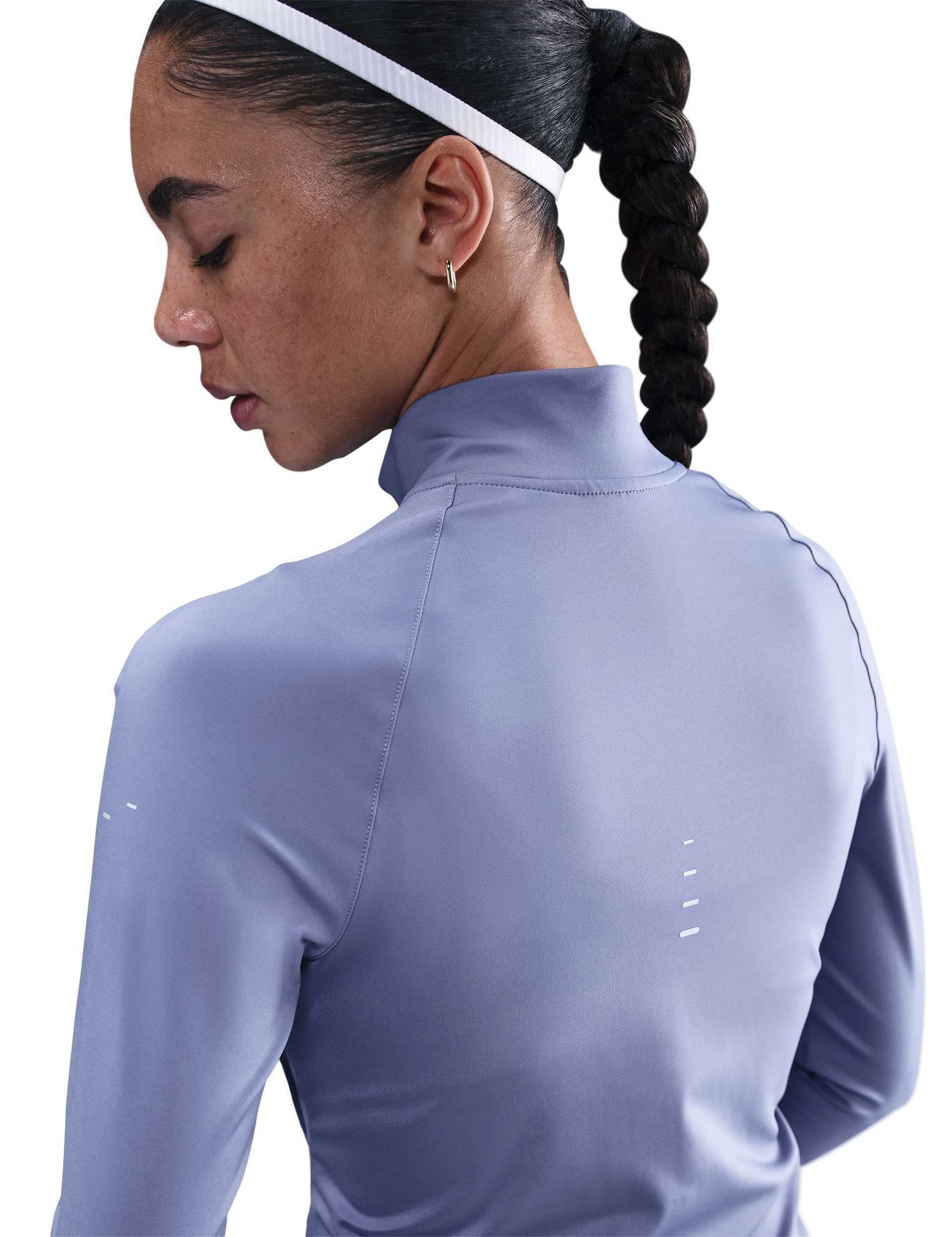 Swift Dri-FIT Full-Zip Running Mid Layer - World Indigo/Reflective Silver