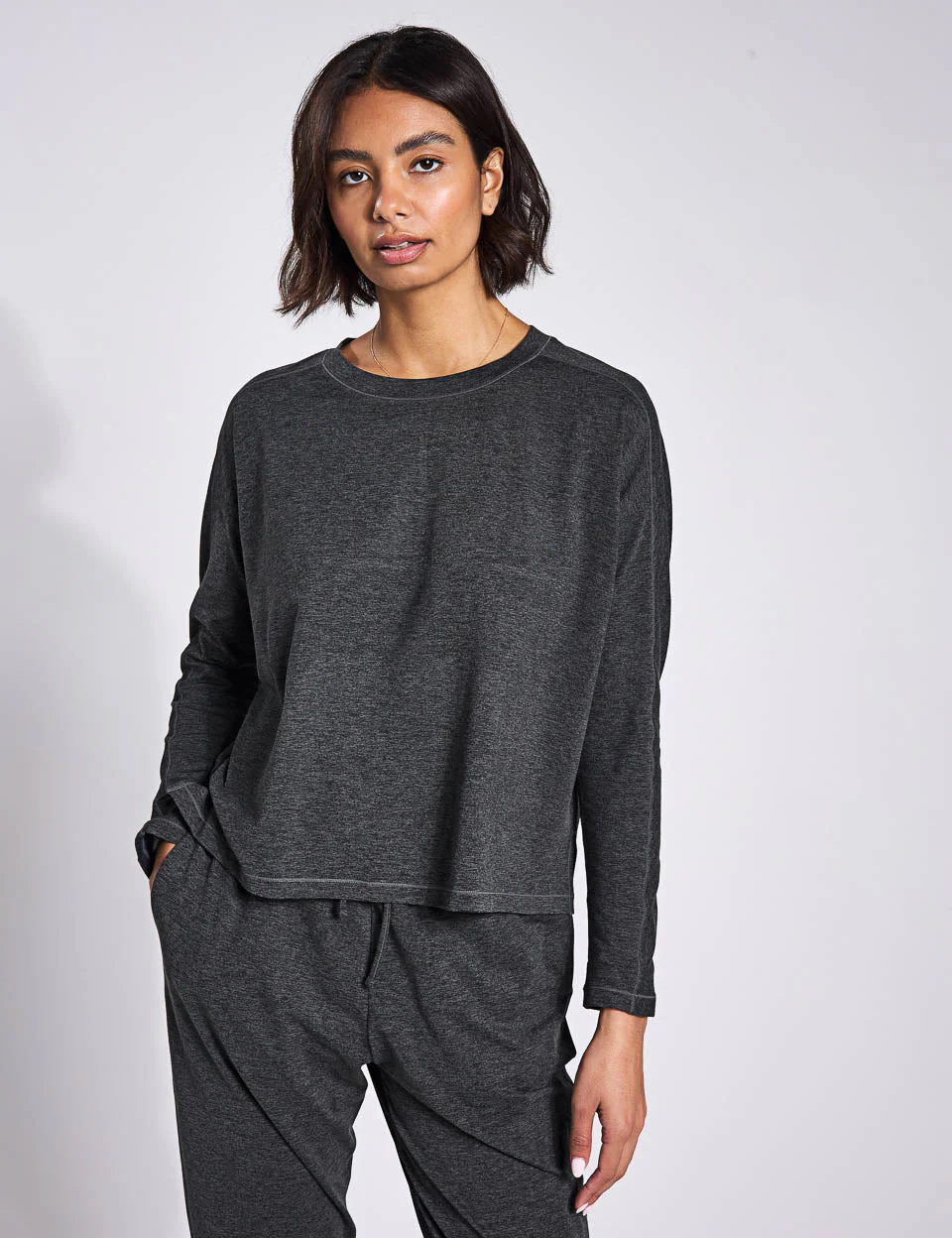 ReSet Long Sleeve Tee - Moon Heather