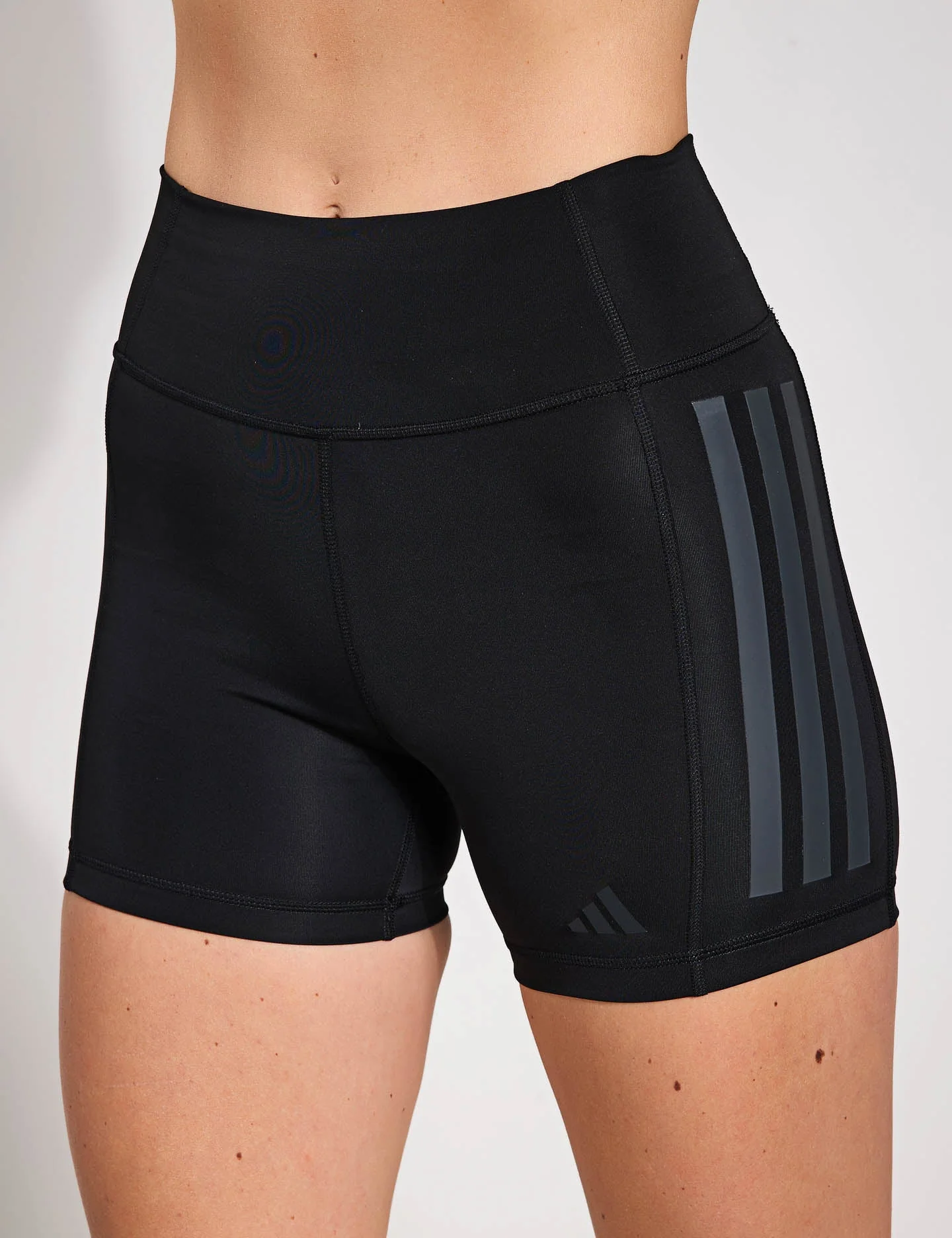 Optime 3-Stripes 1/4 Short Leggings - Black