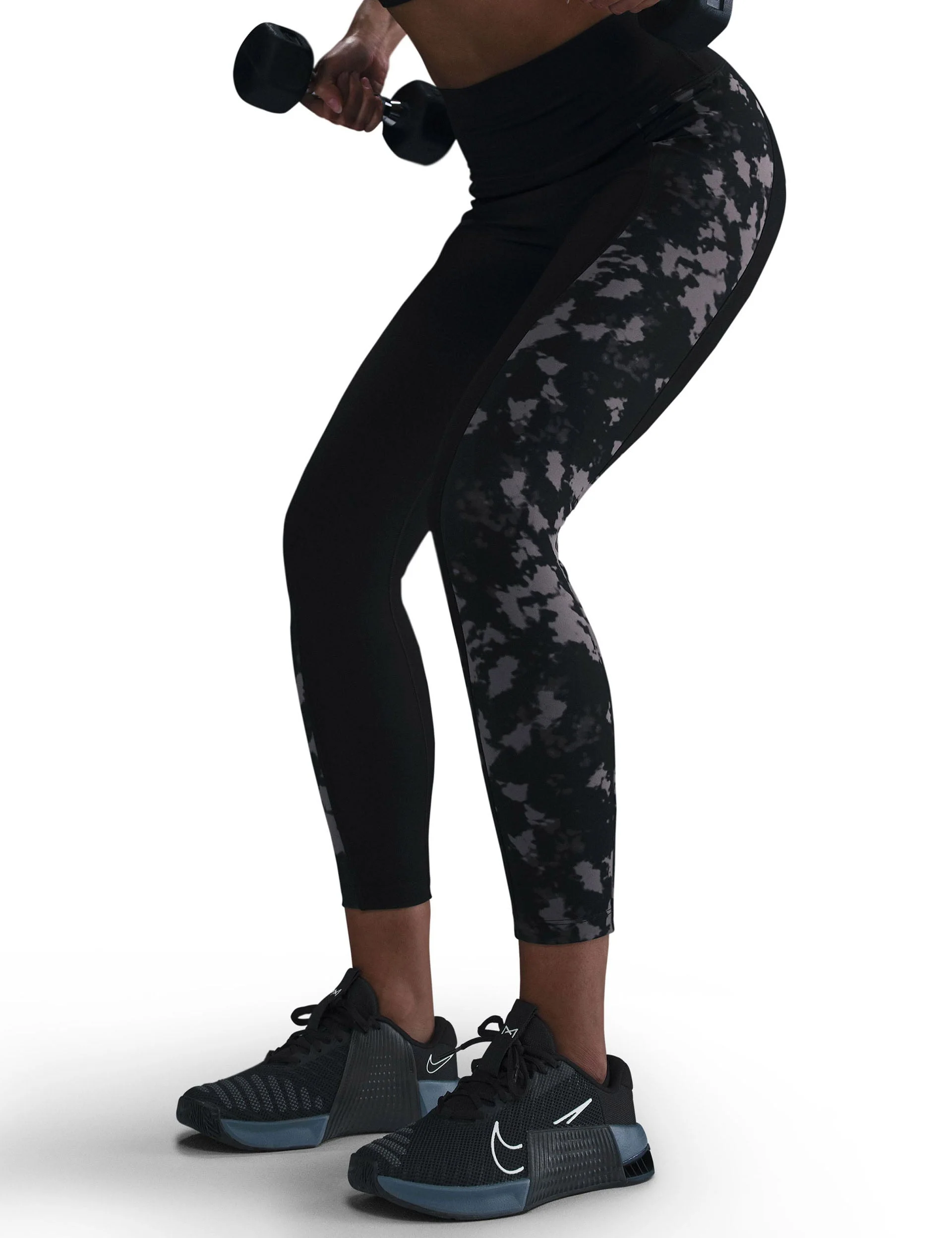 W Nk One Df Hr 7/8 Tight AopBLACK/BLACK/BLACK