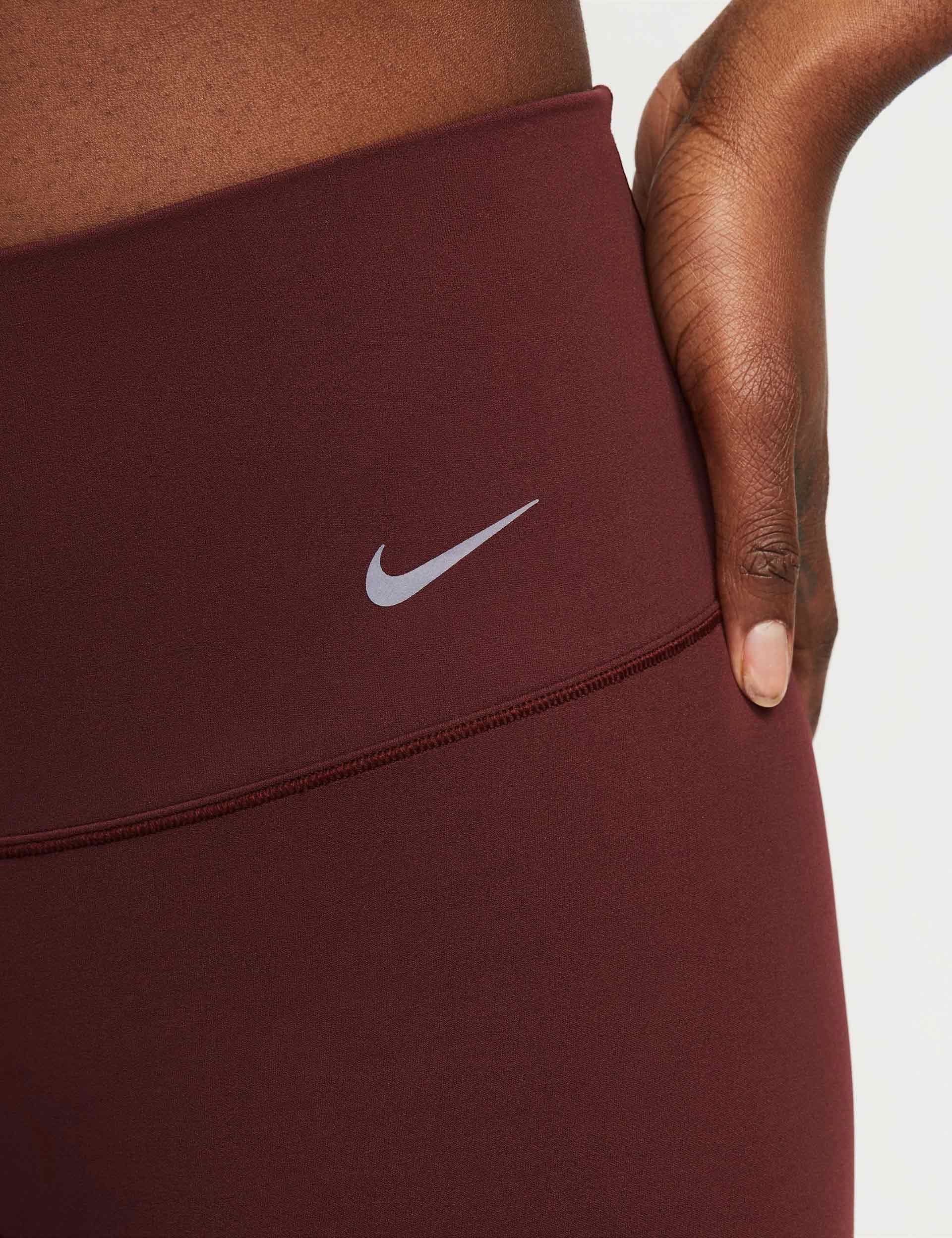 Zenvy High Waisted Leggings - Burgundy Crush/Black