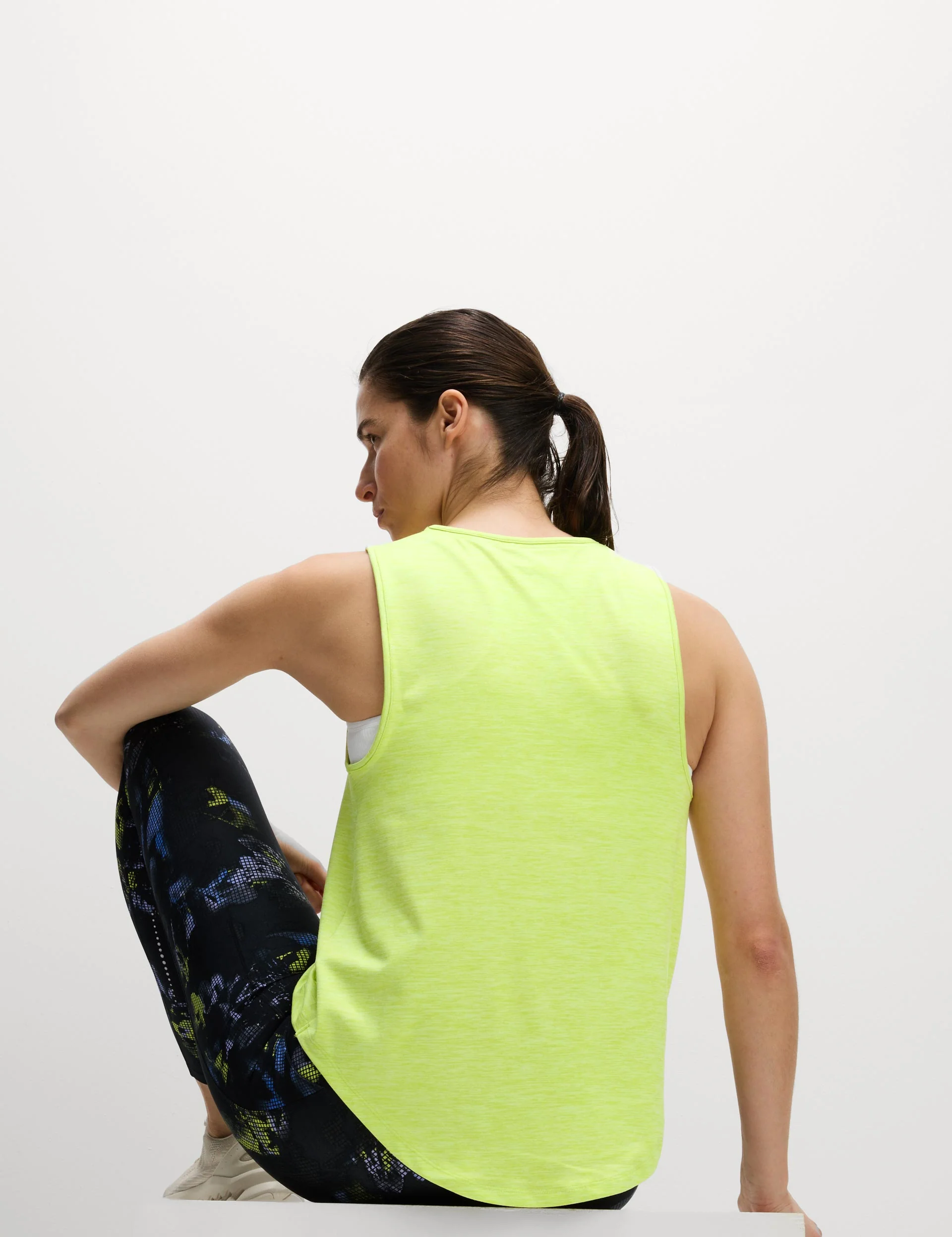 Round Neck Relaxed Vest Top - Limeade