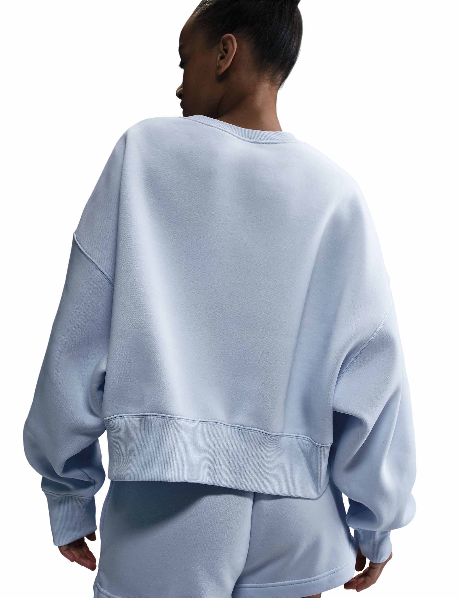 NikeCourt Heritage Phoenix Fleece Over-Oversized Sweatshirt - Football Grey/High Voltage/Mineral Teal