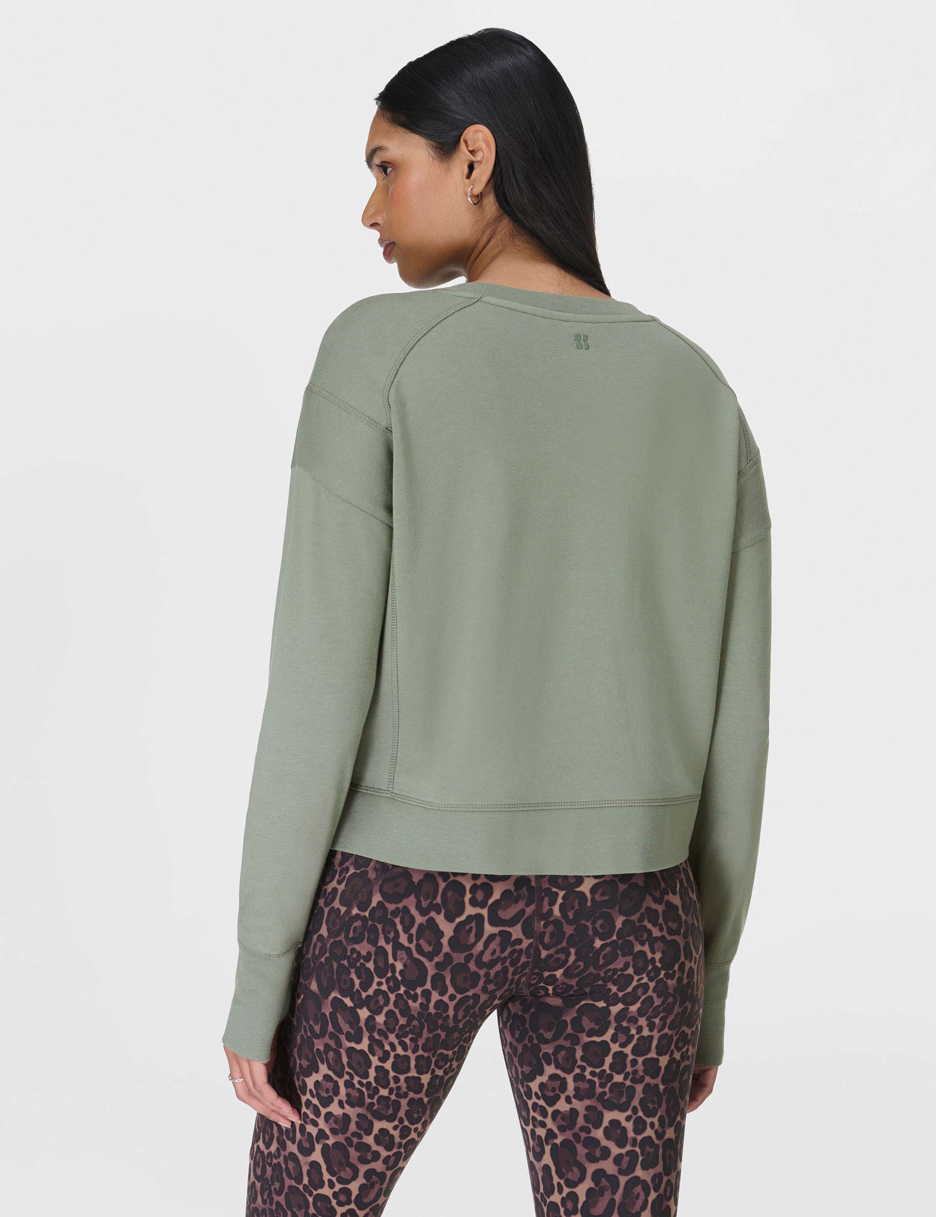 After Class Crop Sweatshirt - Willow Green