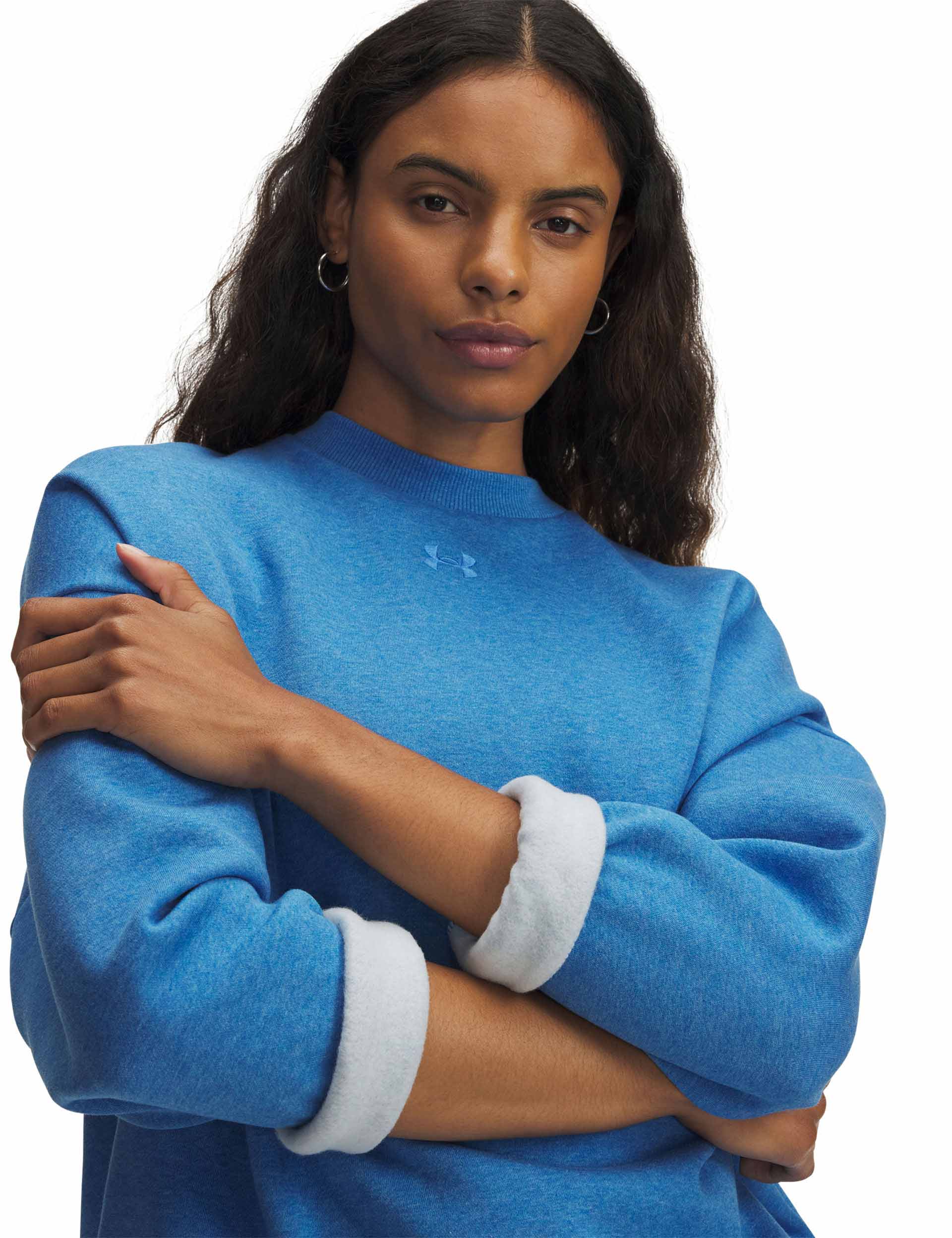 Rival Fleece Oversized Crew - Blue Atlantis/Light Heather