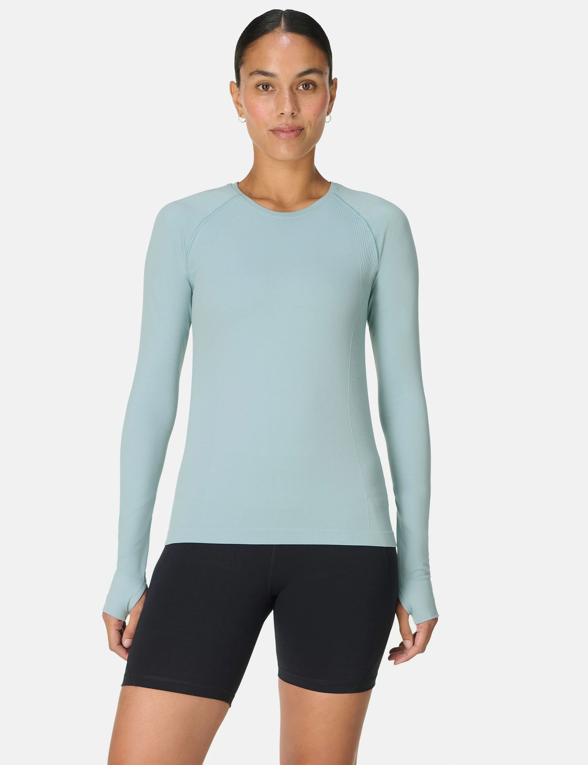 Athlete Seamless Workout Long Sleeve Top - Vapour Blue