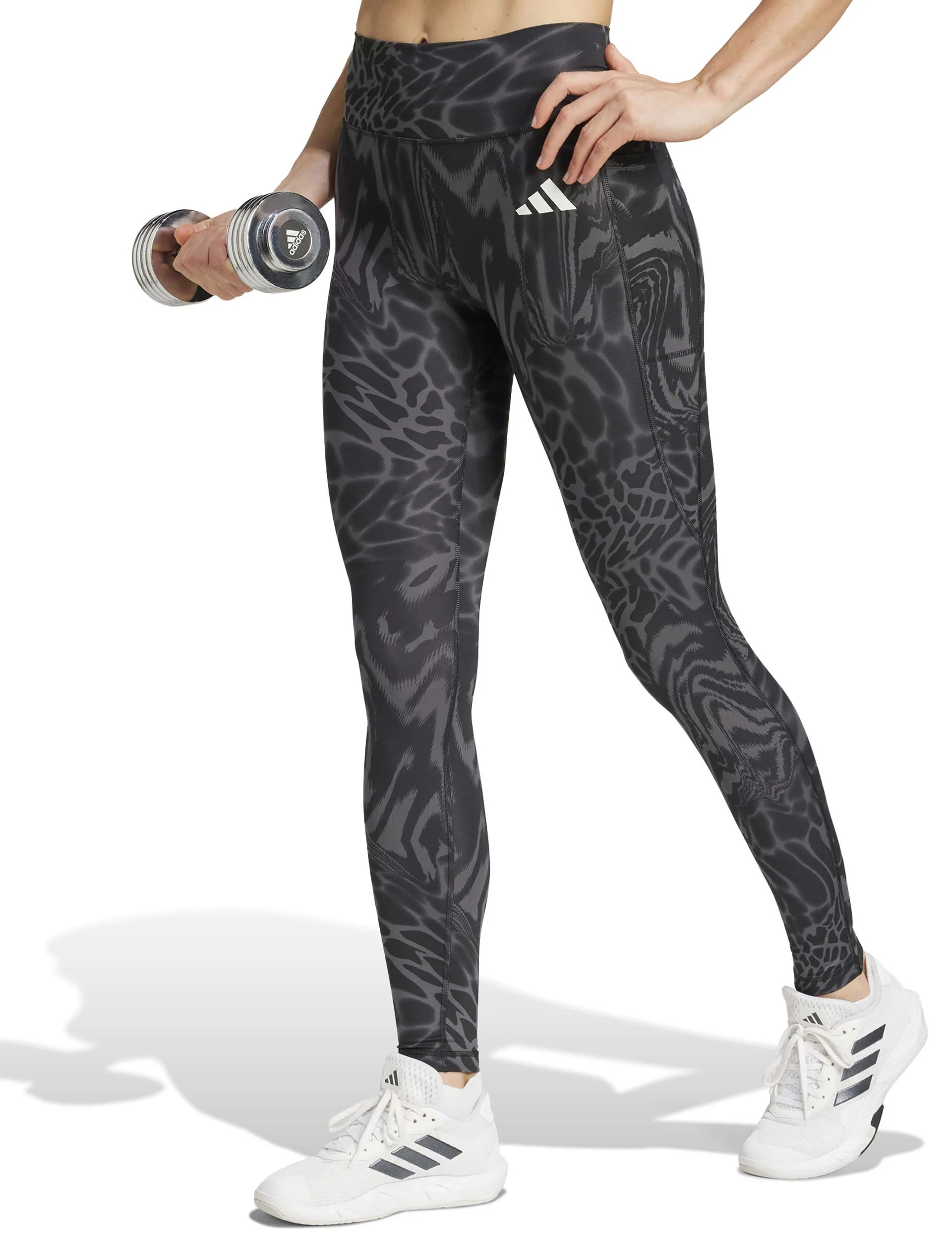 Optime Essentials Stash Pocket Full-Length Leggings - Black