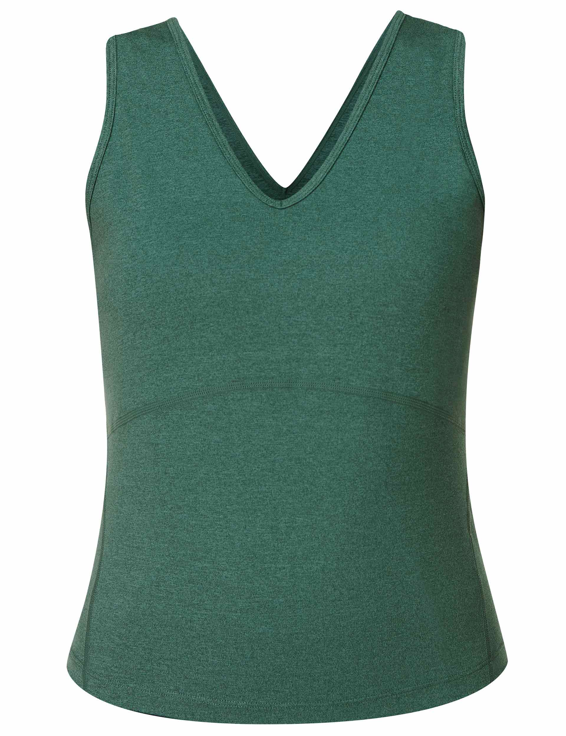 Gaia V-Neck Tank - Glade Green Marl