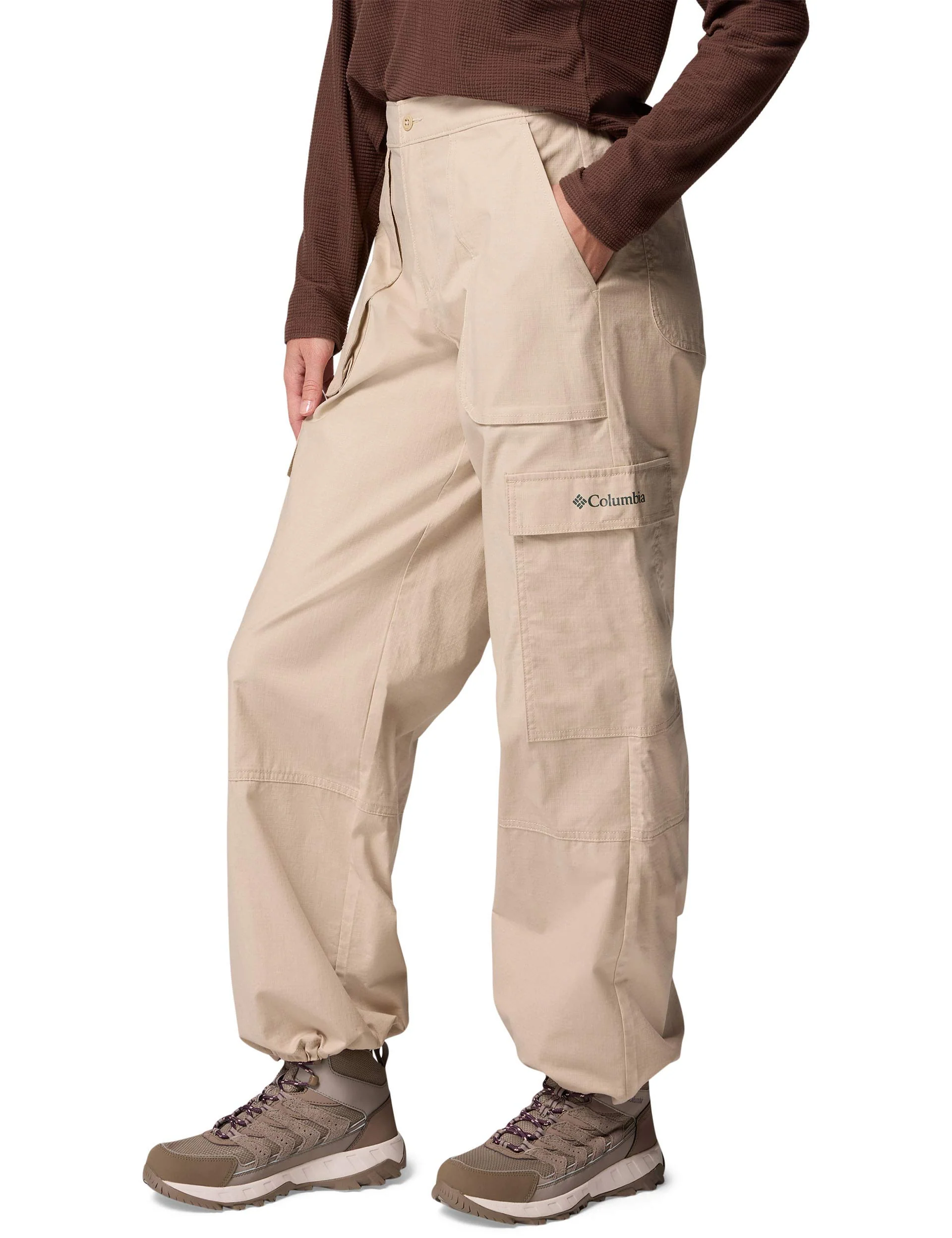 Brea Falls Cotton Ripstop Cargo Trousers - Ancient Fossil