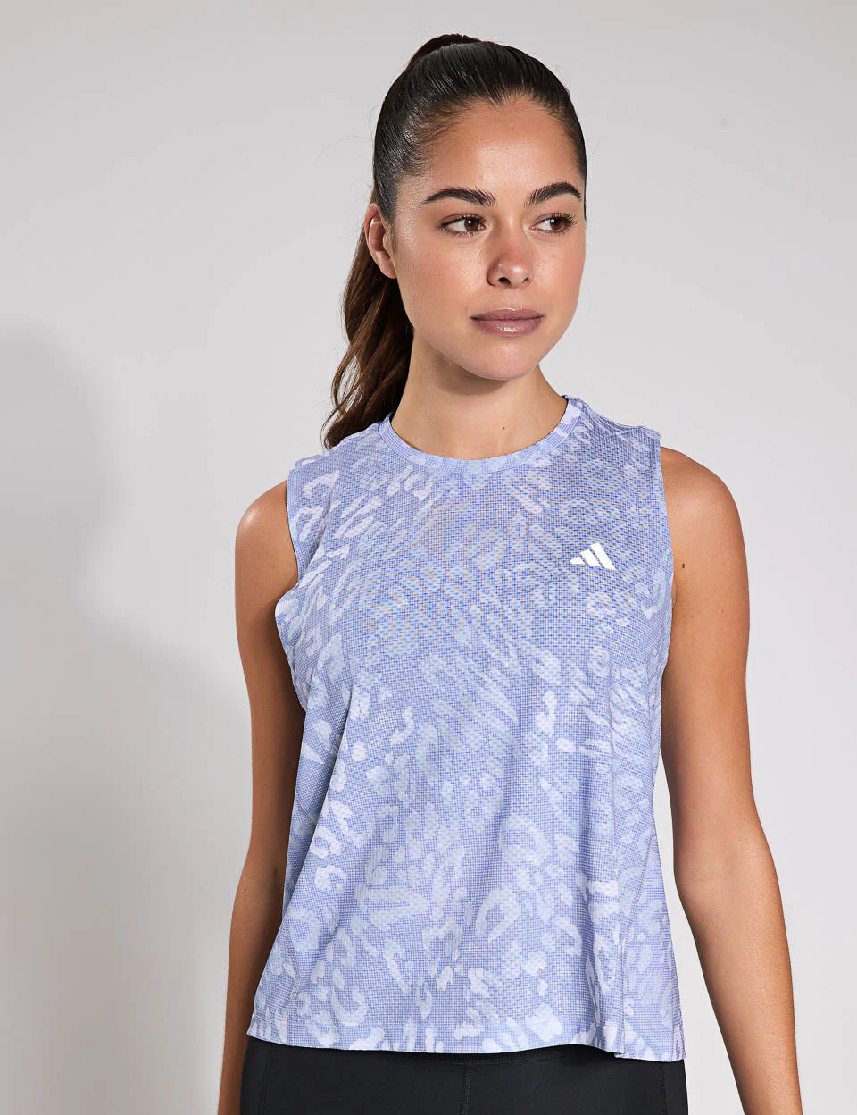 Own the Run CLIMACOOL 3-Stripes Tank Top - Dash Grey/Violet Tone