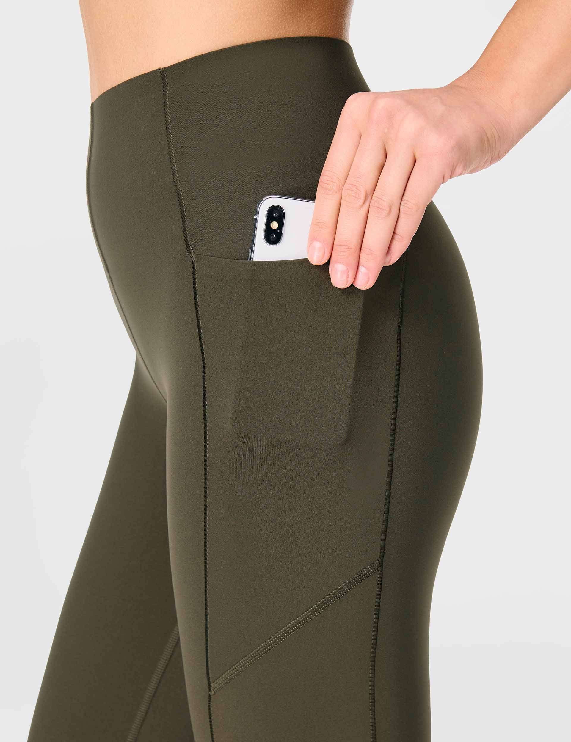 Power UltraSculpt High Waisted Gym Leggings - Nori Green
