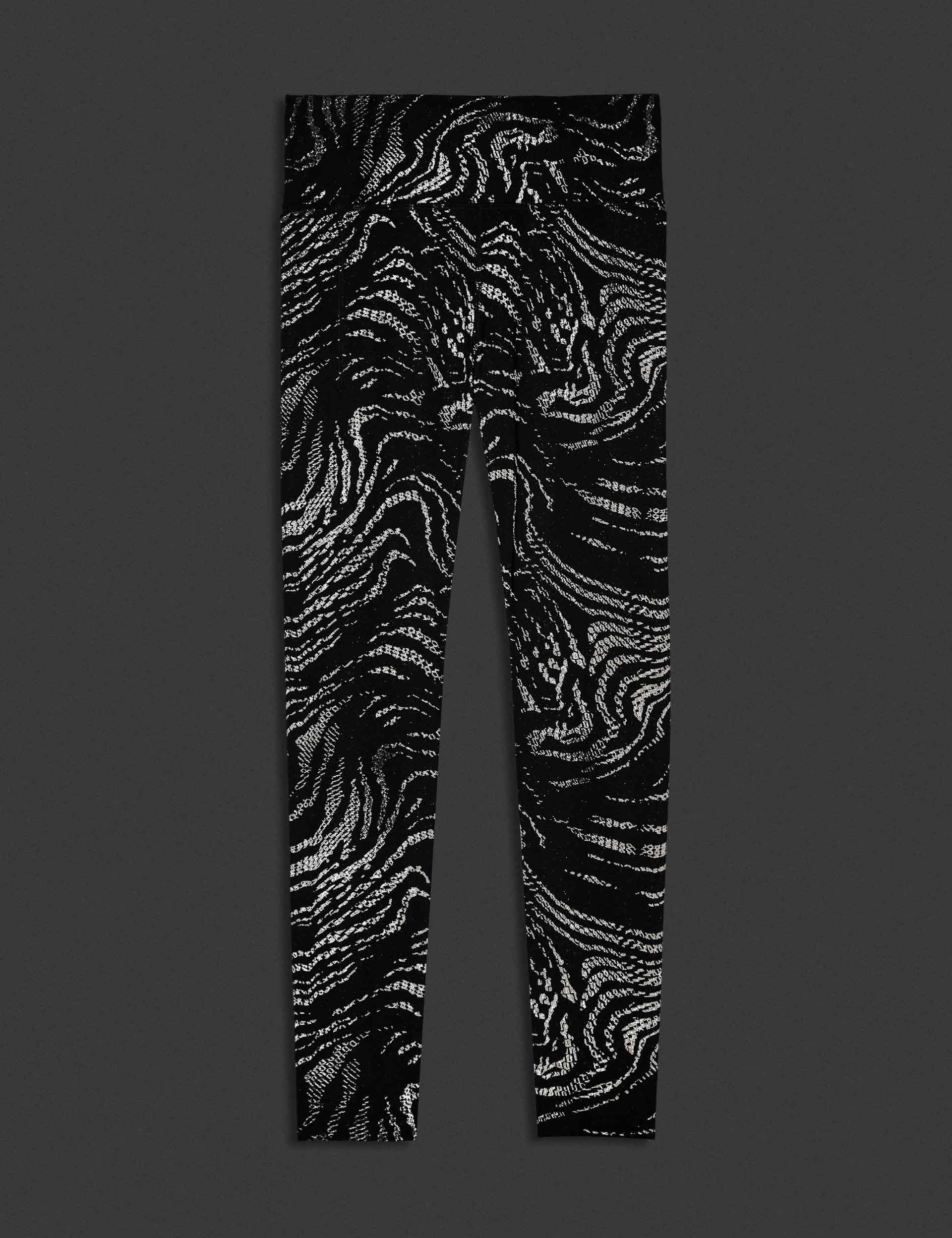 Go Move Reflective Gym Leggings - Black/Silver