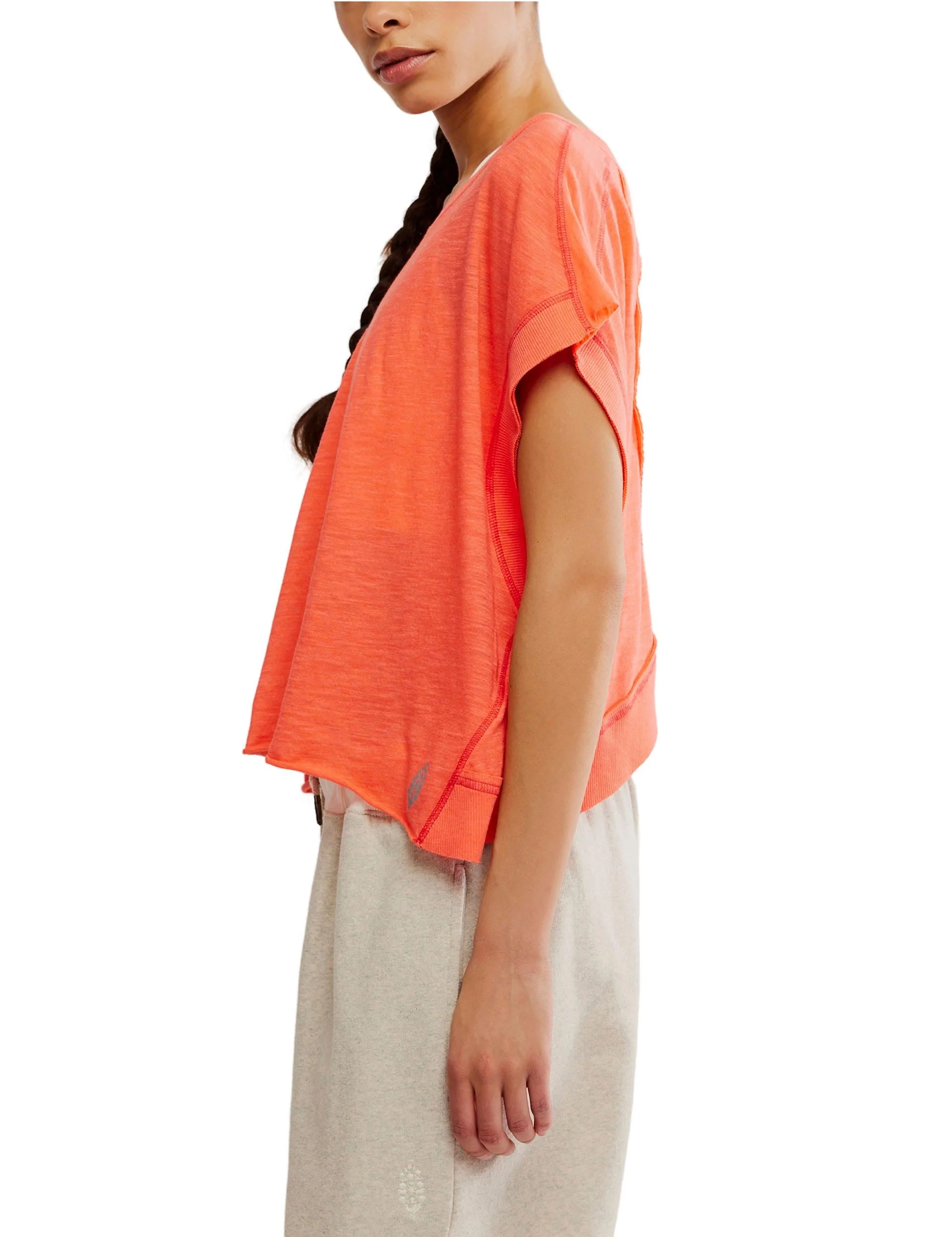 My Time Tee - Neon Coral