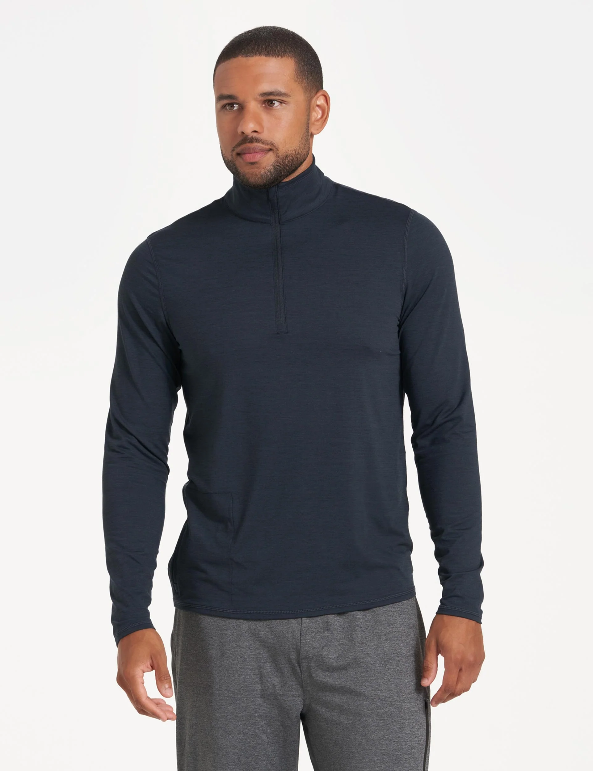 Ease Performance 1/2 Zip - Ink Heather
