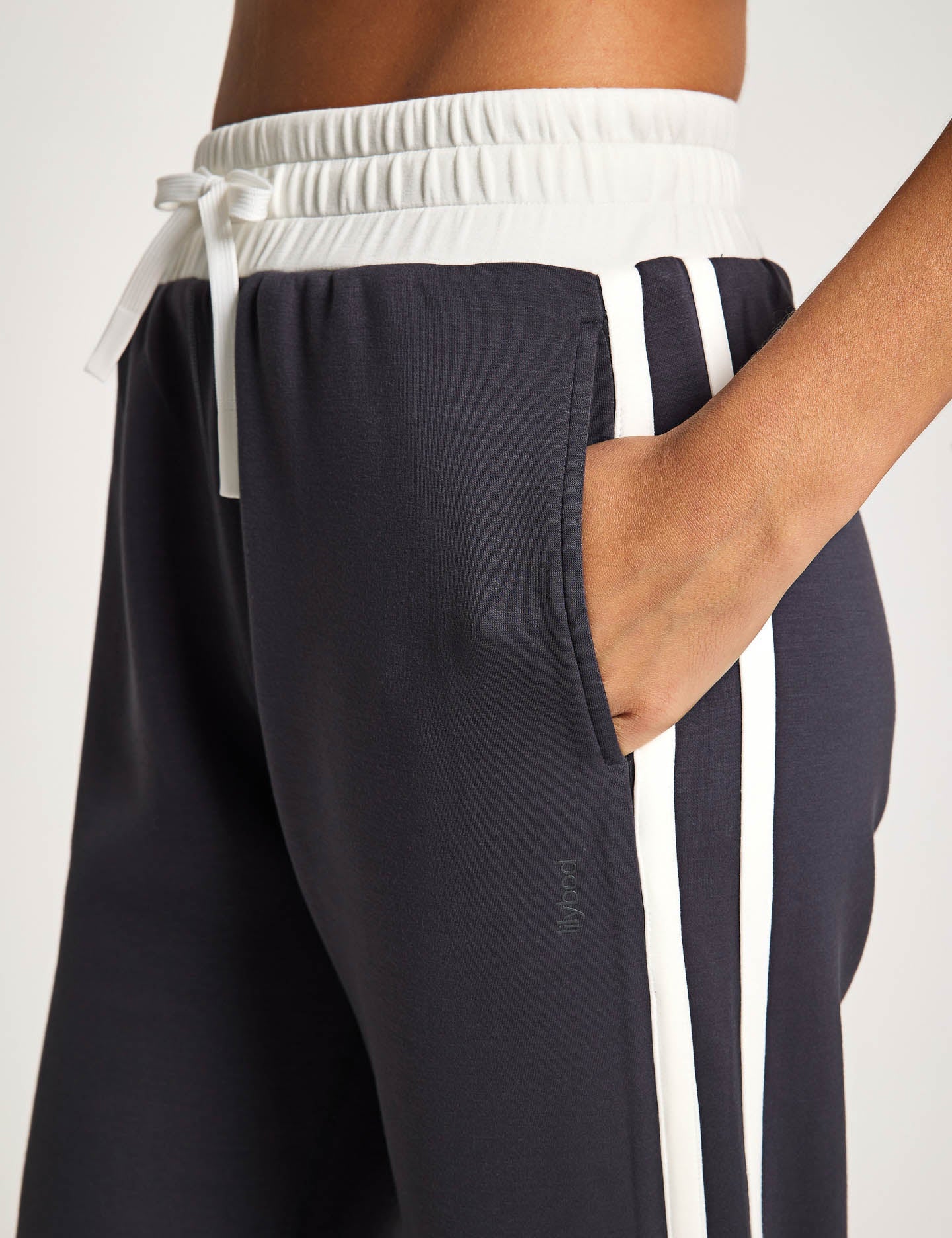 Nikki Wide Leg Jogger - Charcoal