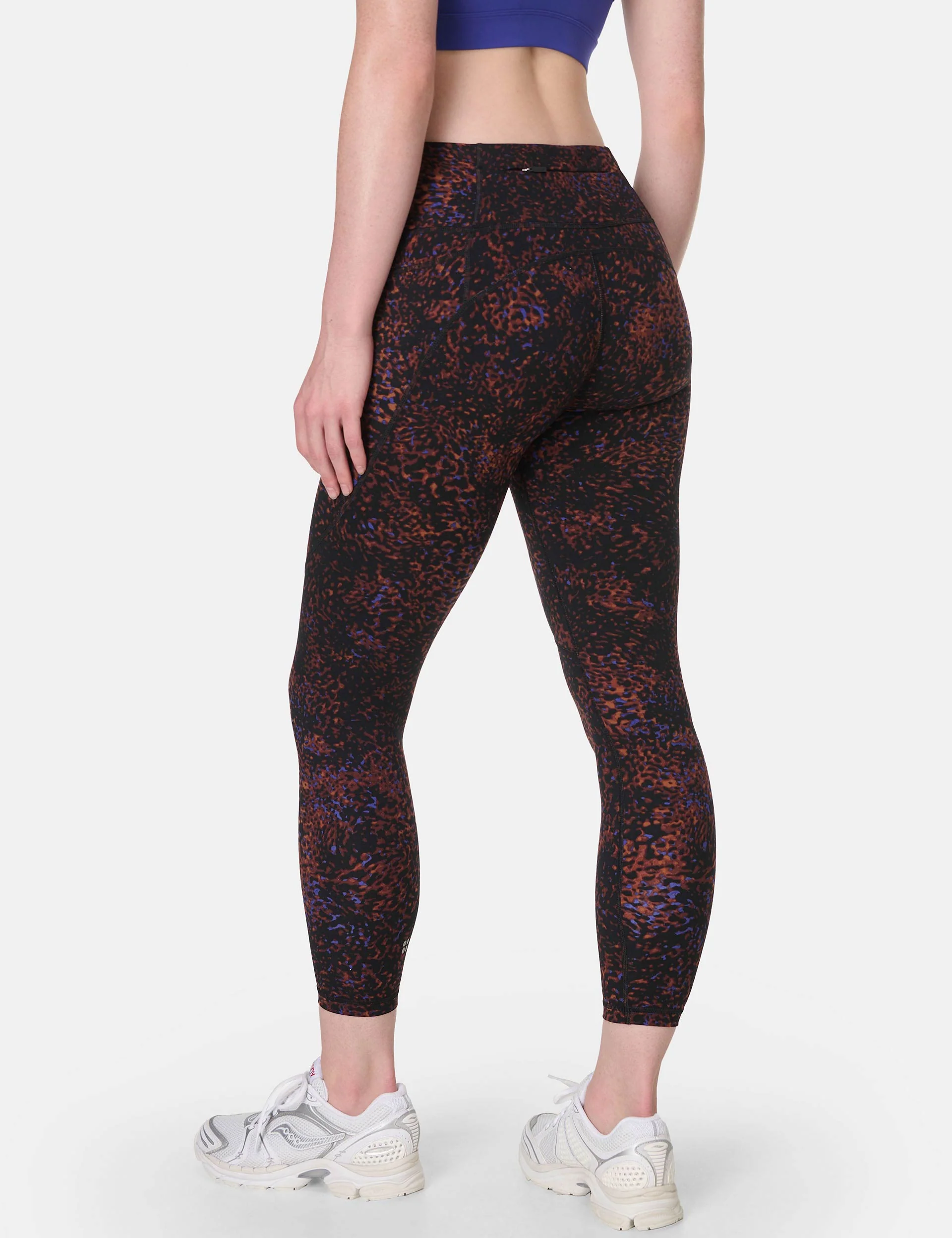 Power 7/8 Gym Leggings - Brown Tortoise Print