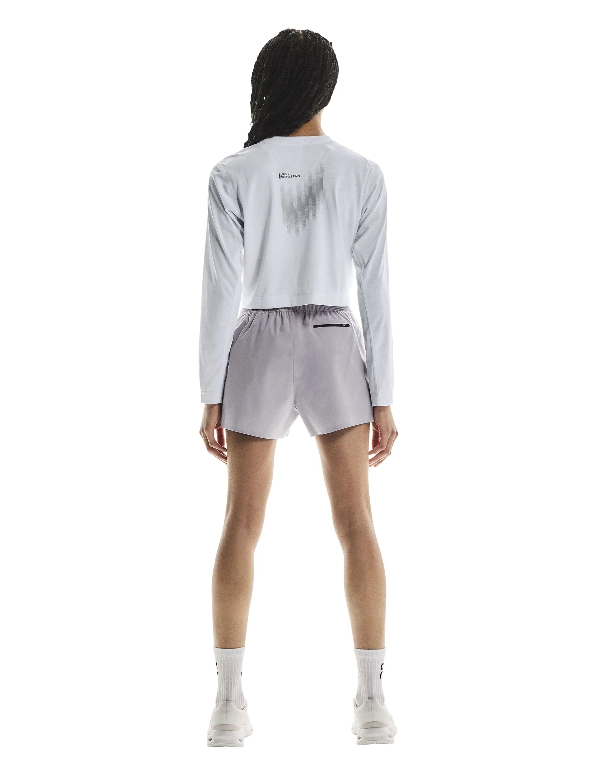 Train Long-T Crop Graphic - White