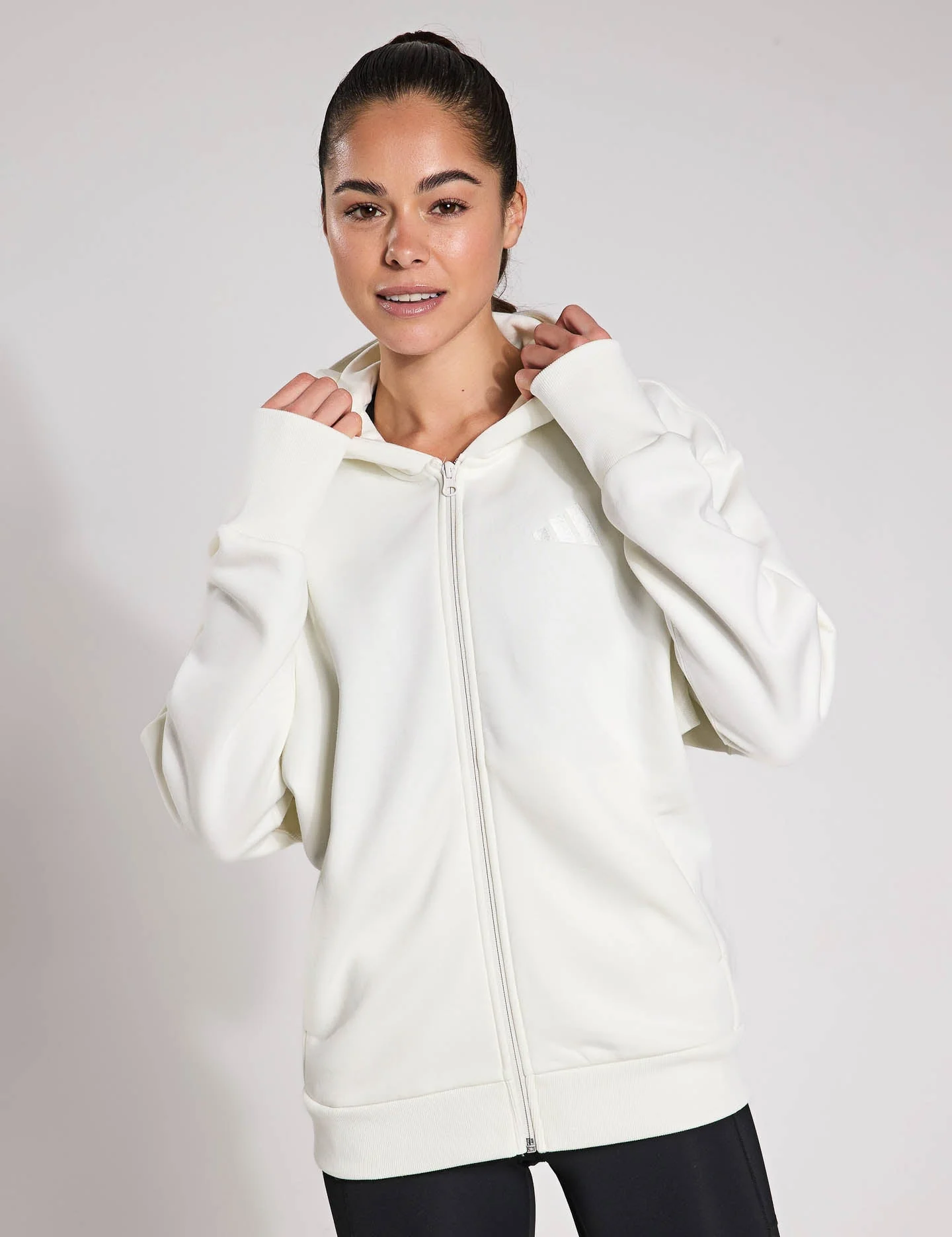 ALL SZN Fleece Full-Zip Hoodie - Off White