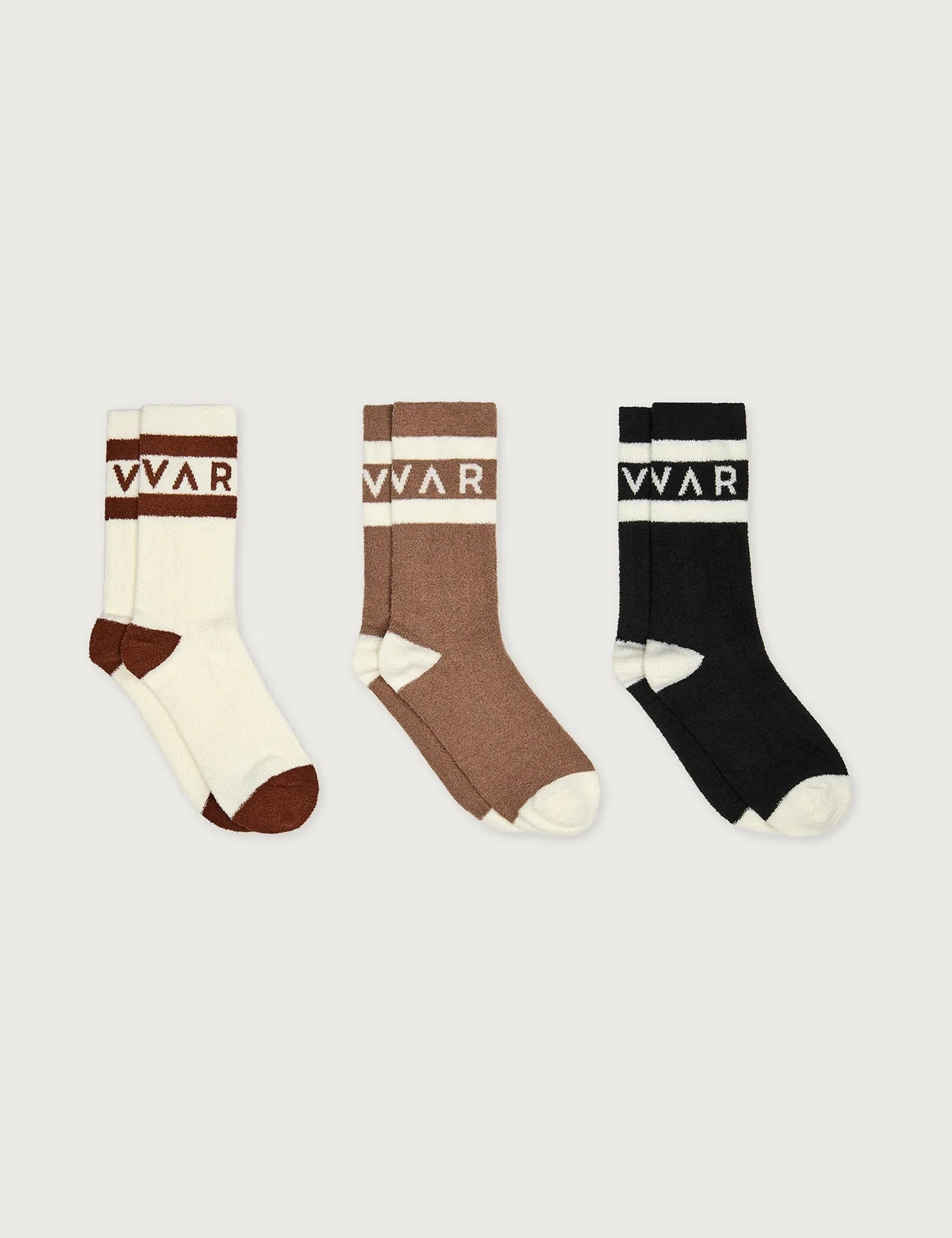 Spencer Sock 3 Pack - Egret/Chanterelle/Black