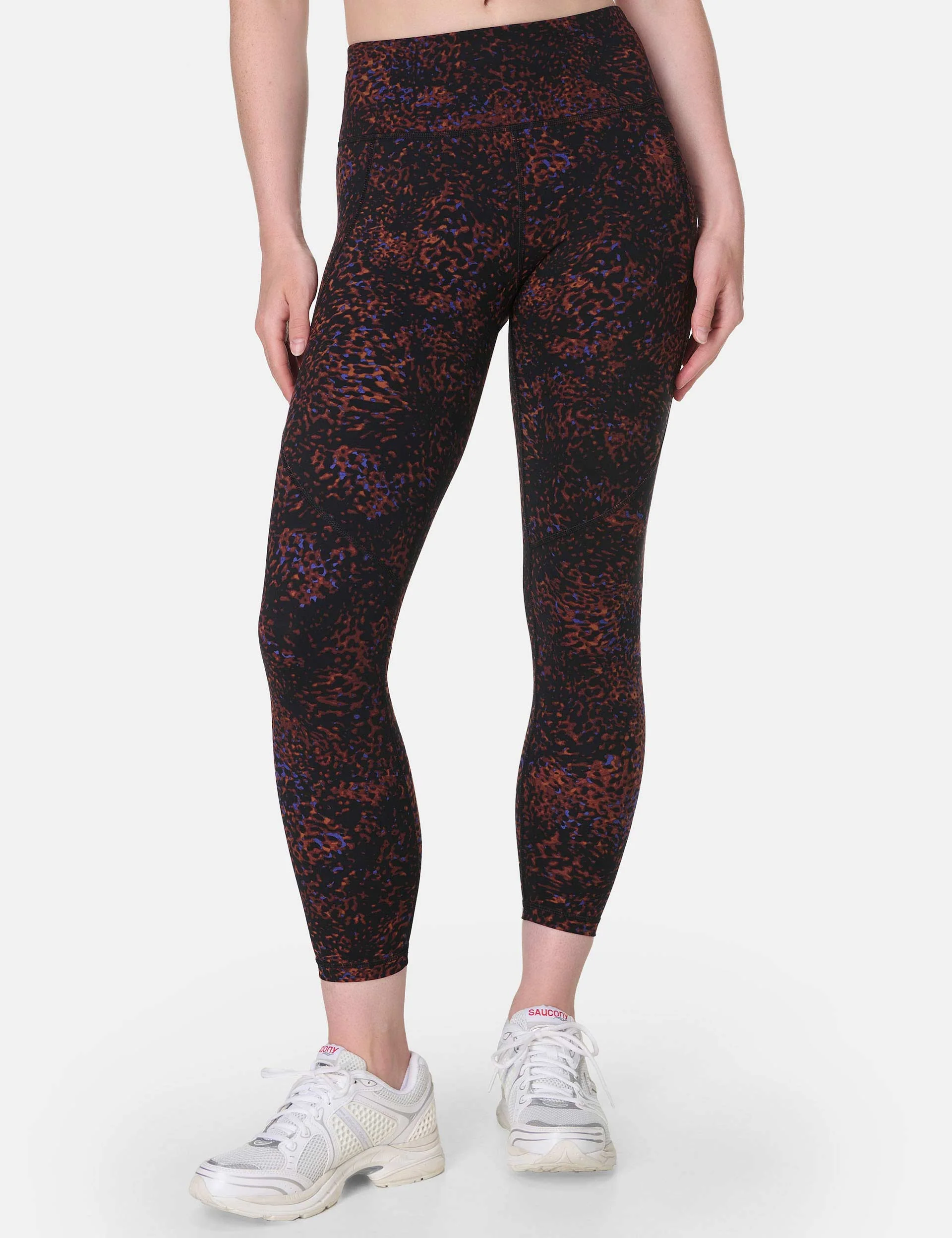 Power 7/8 Gym Leggings - Brown Tortoise Print