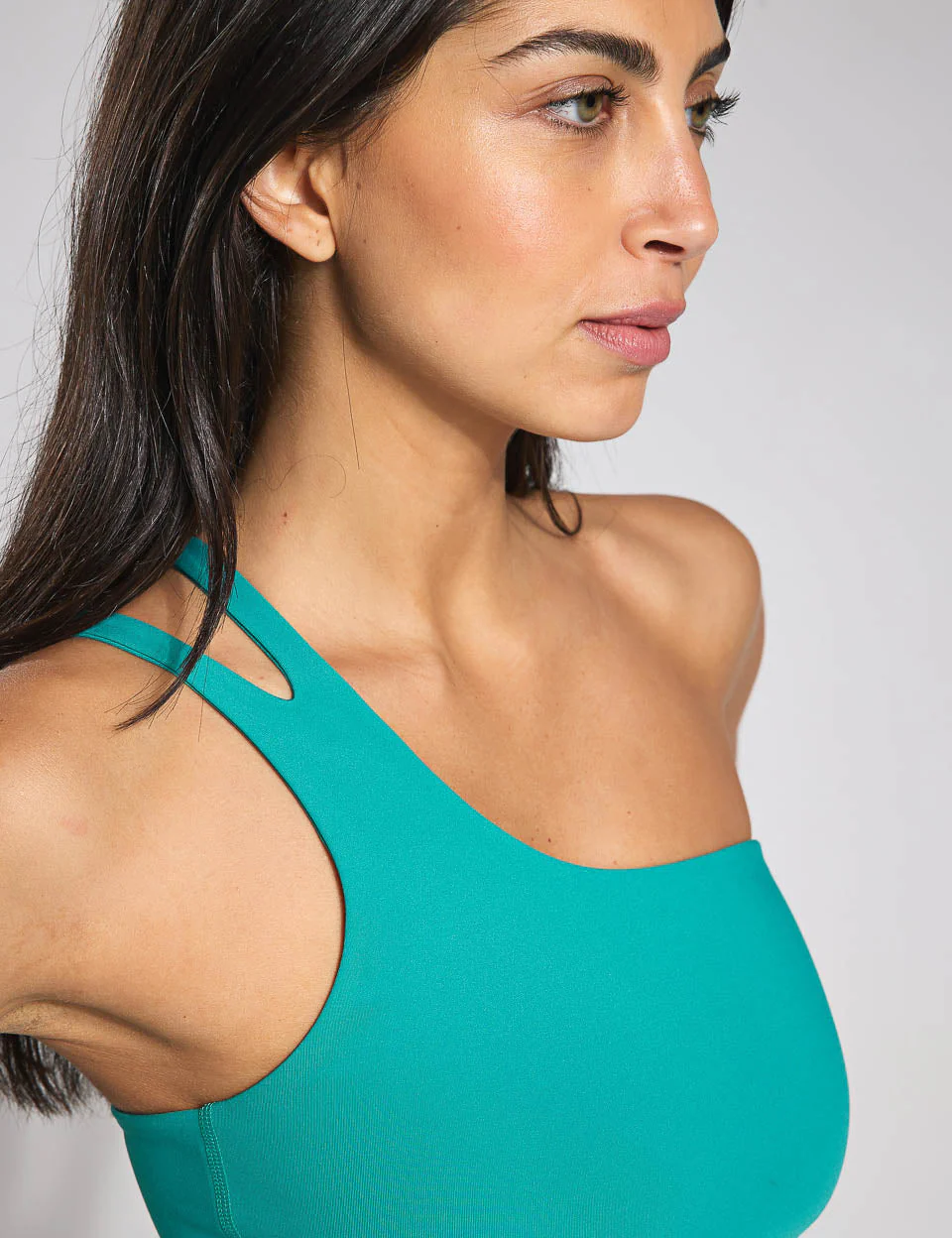 Uma One Shoulder Bra - Peacock