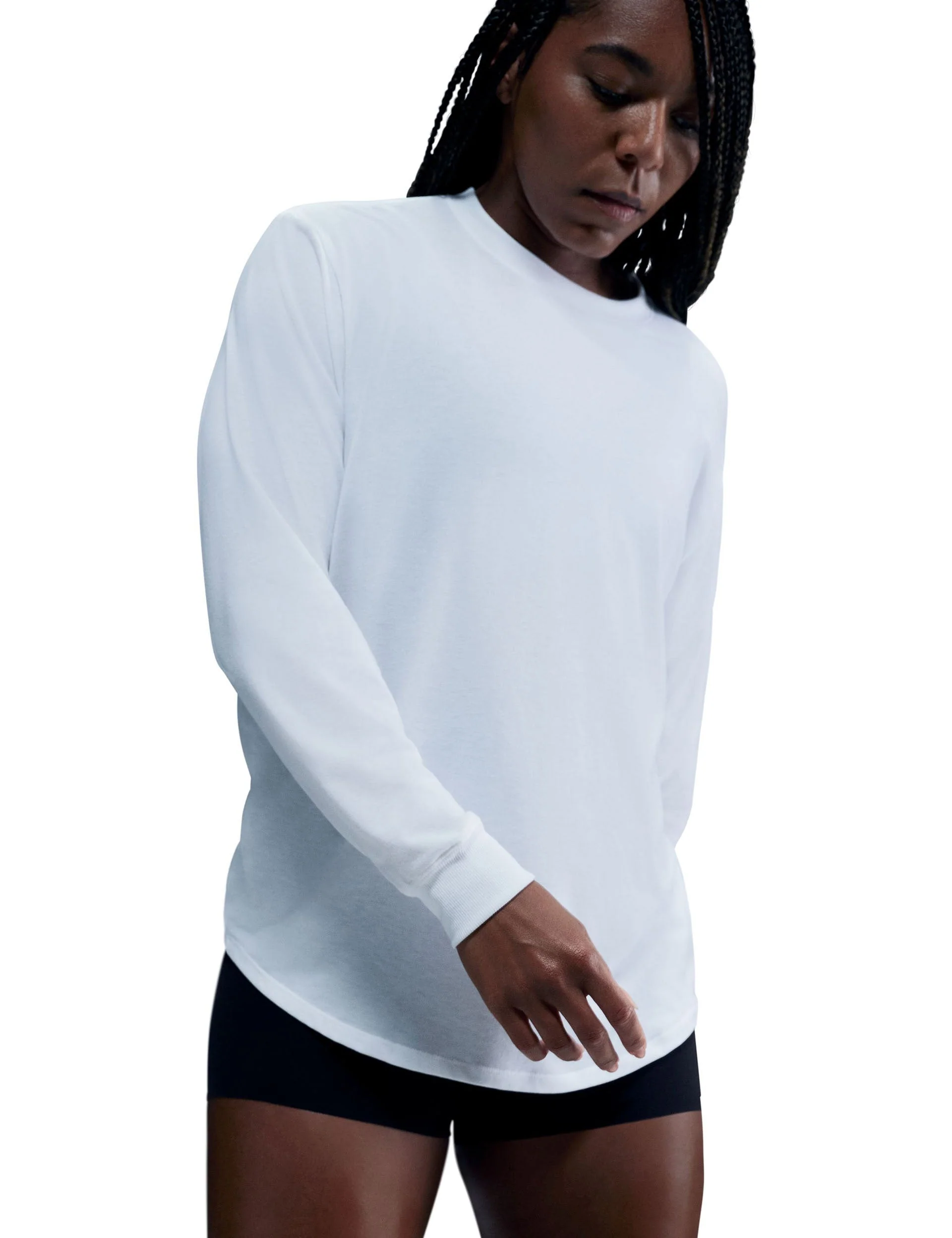 One Relaxed Dri-FIT Long Sleeve Top - White