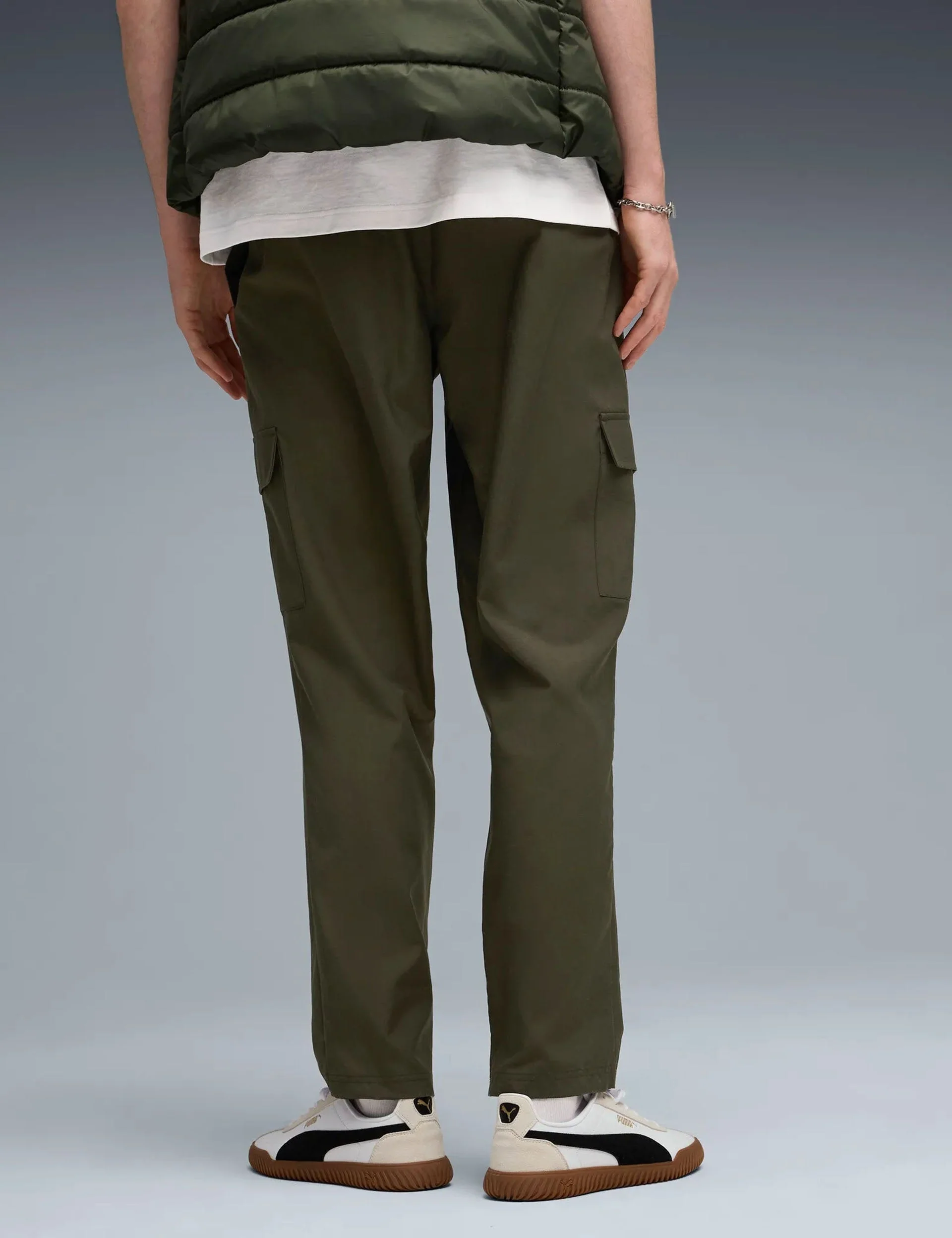 Essentials No. 1 Logo Woven Cargo Pants - Dark Olive