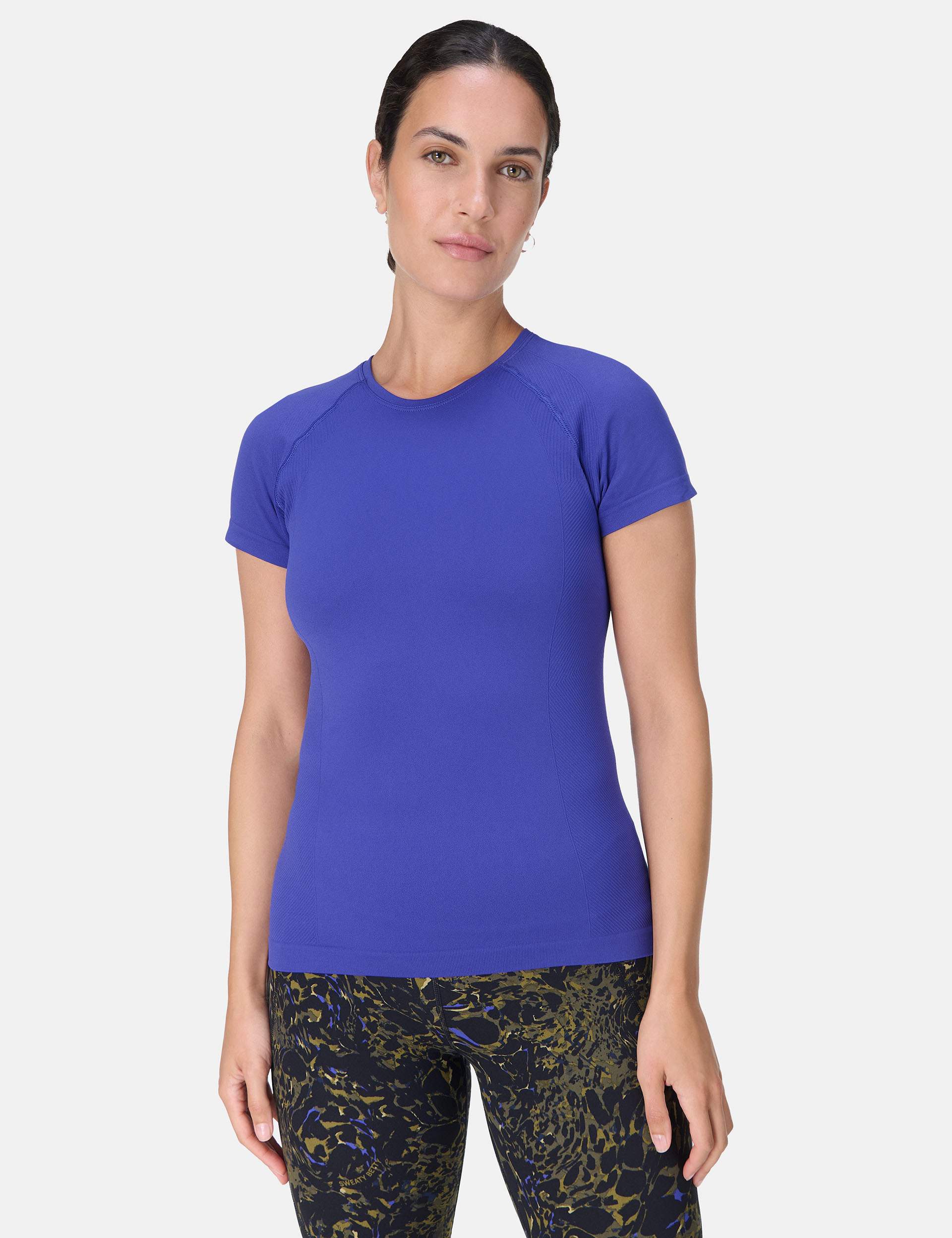 Athlete Seamless Workout T-Shirt - Rich Blue