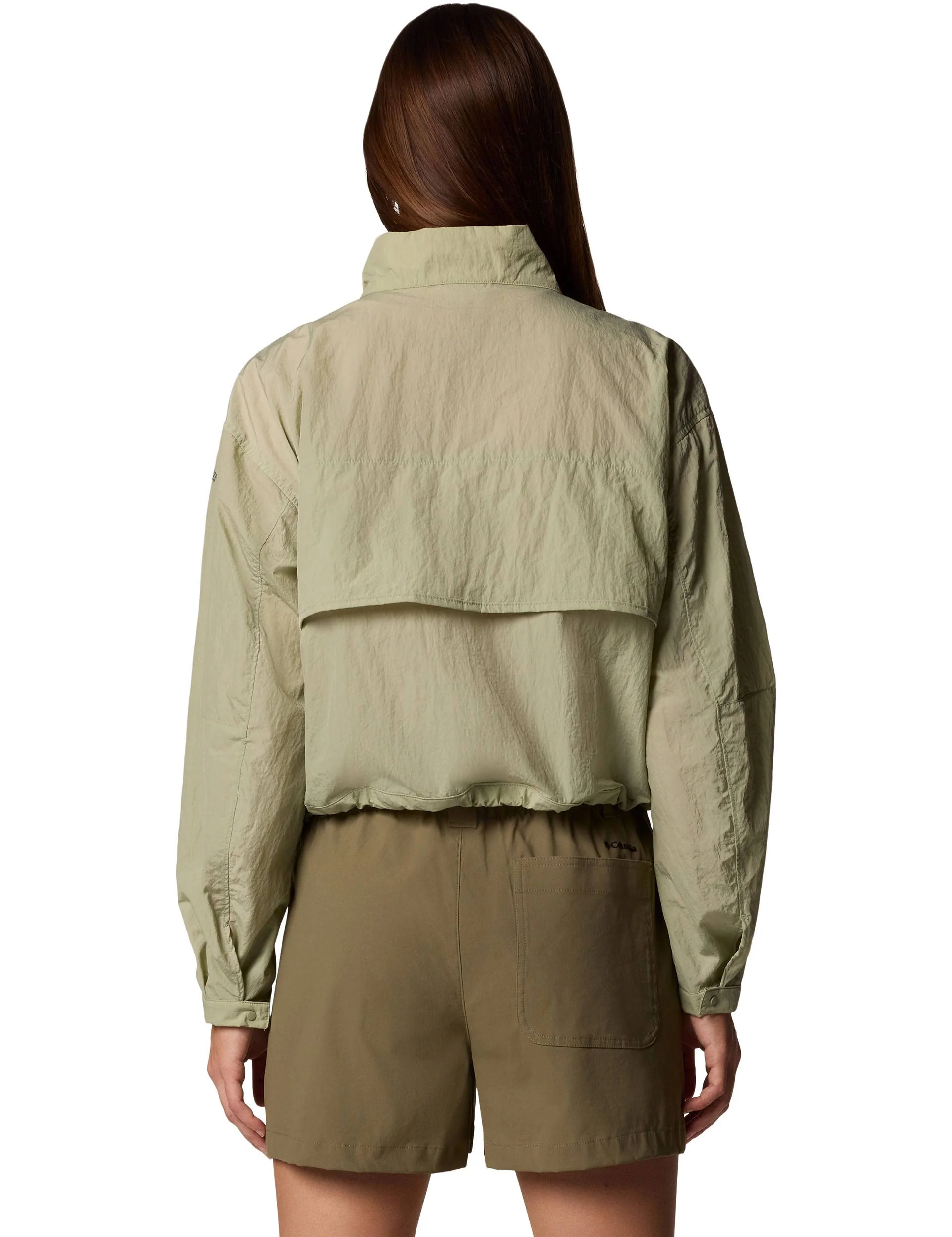 Paracutie Cropped Cargo Windbreaker - Safari