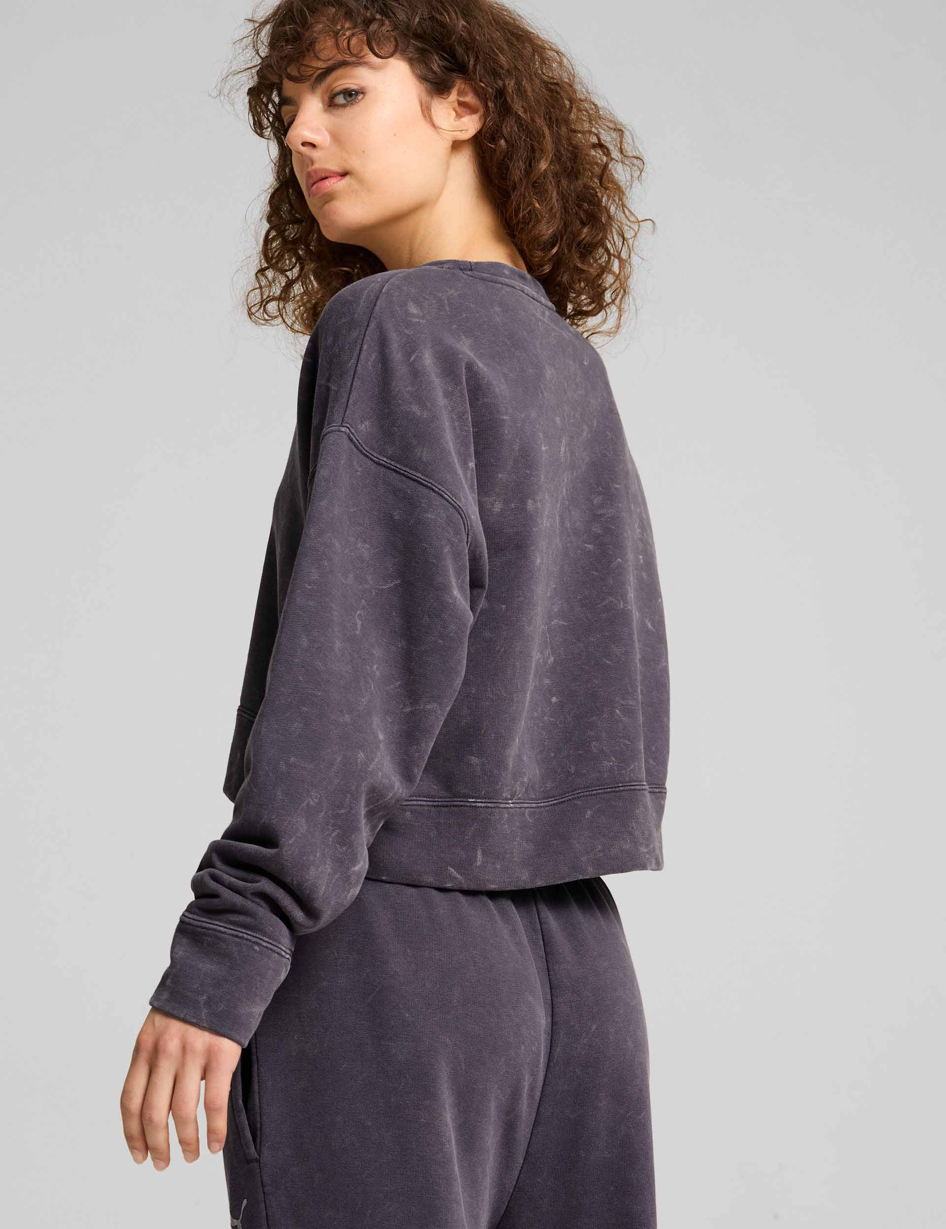 DARE TO Relaxed Washed Crew - Galactic Grey