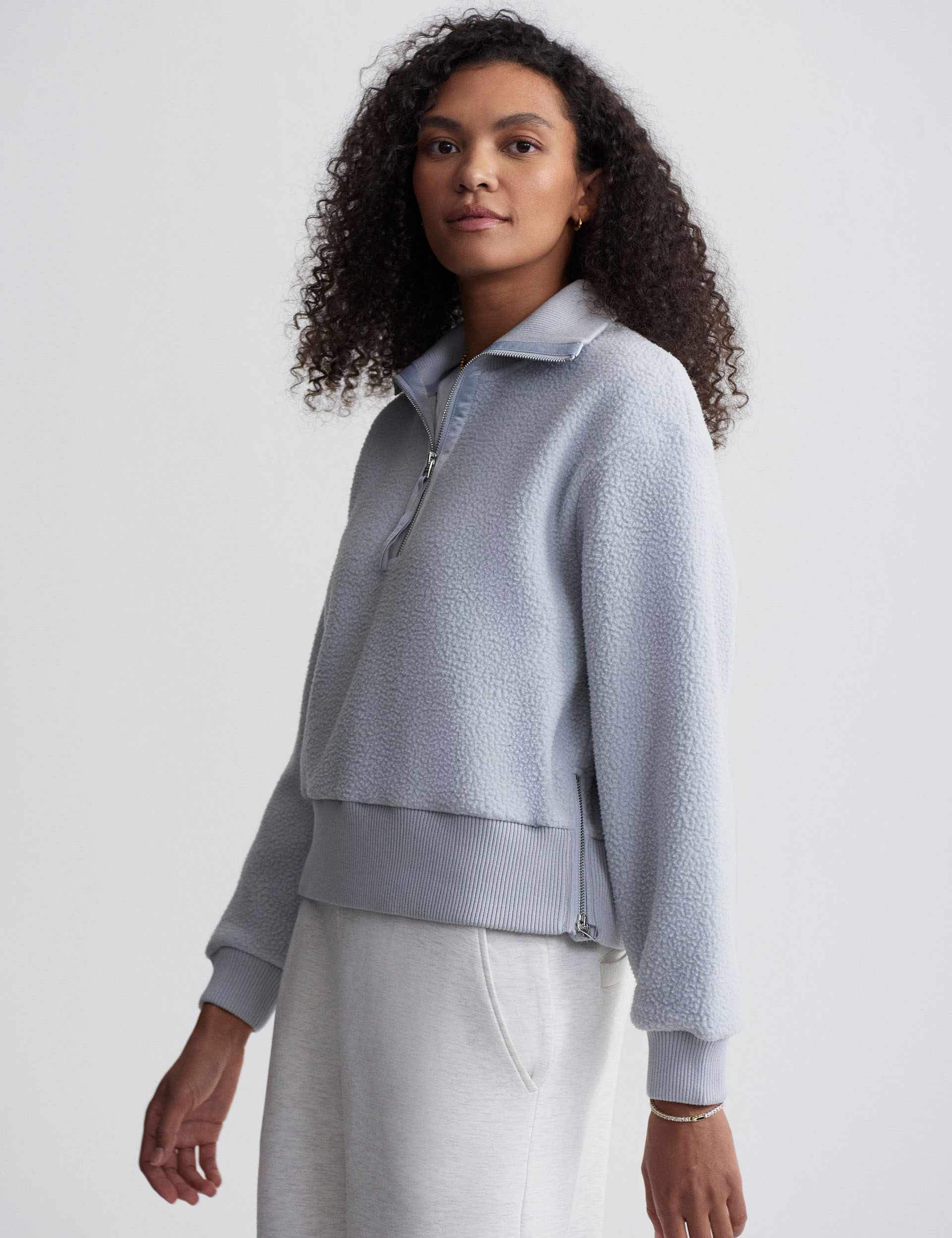Roselle Half-Zip Fleece - Pearl Blue