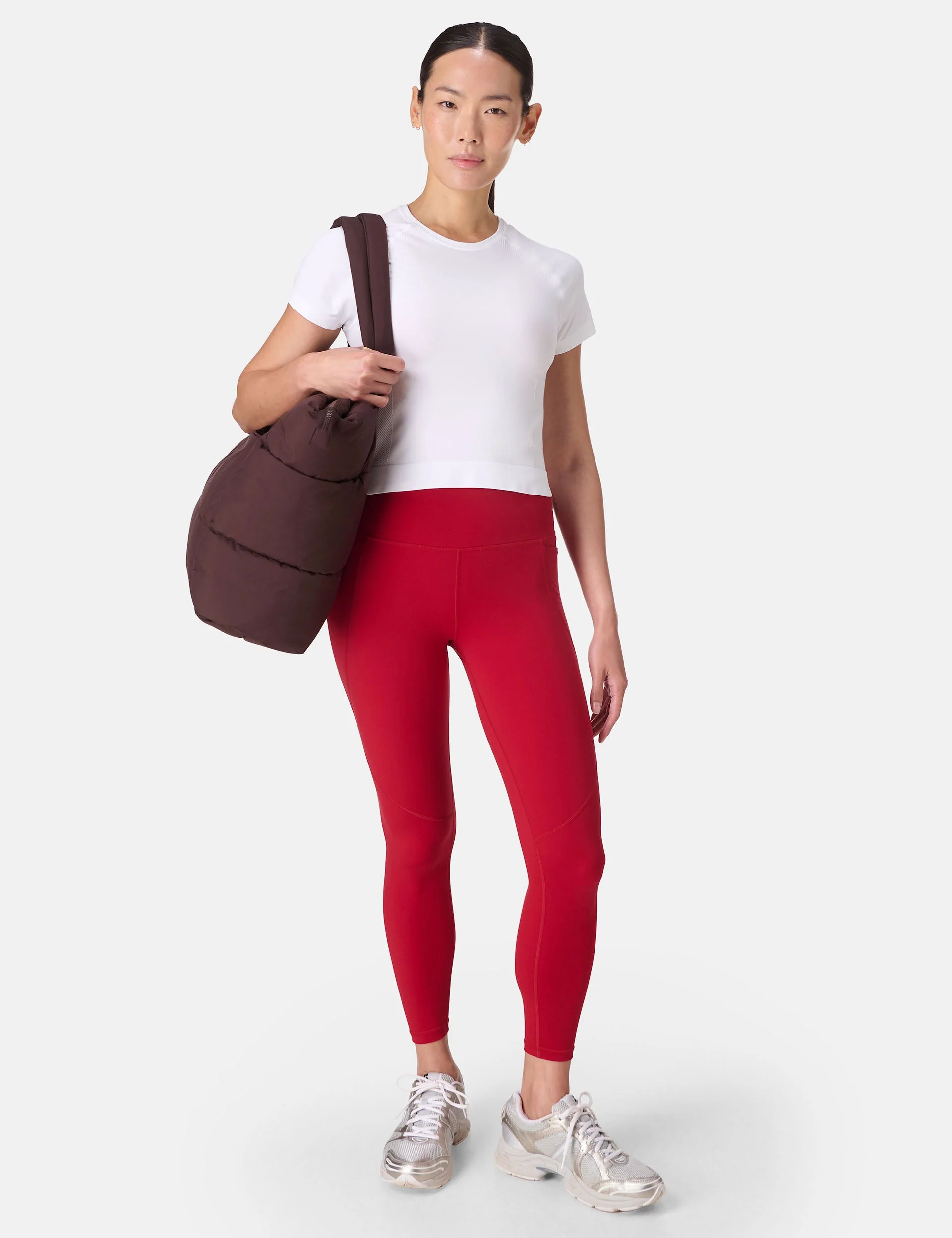 Athlete Crop Seamless Workout T-Shirt - White