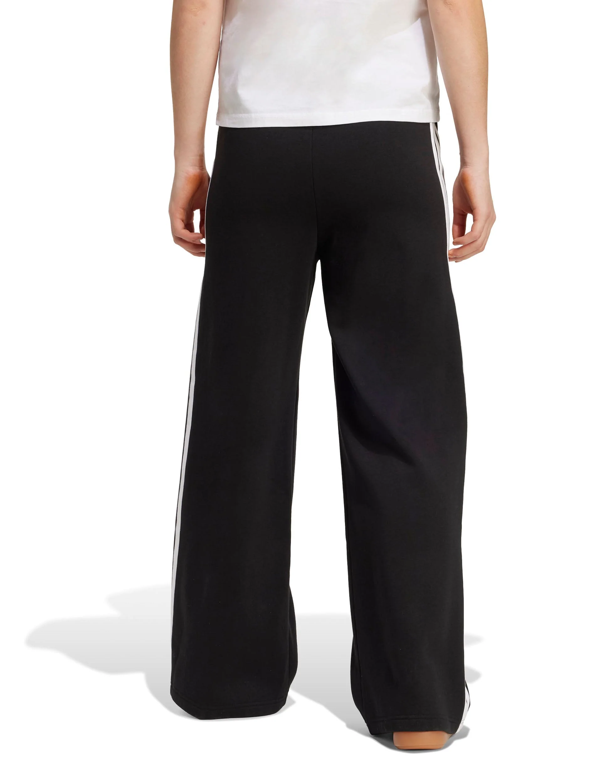 3-Stripes Fleece Wide Pant - Black