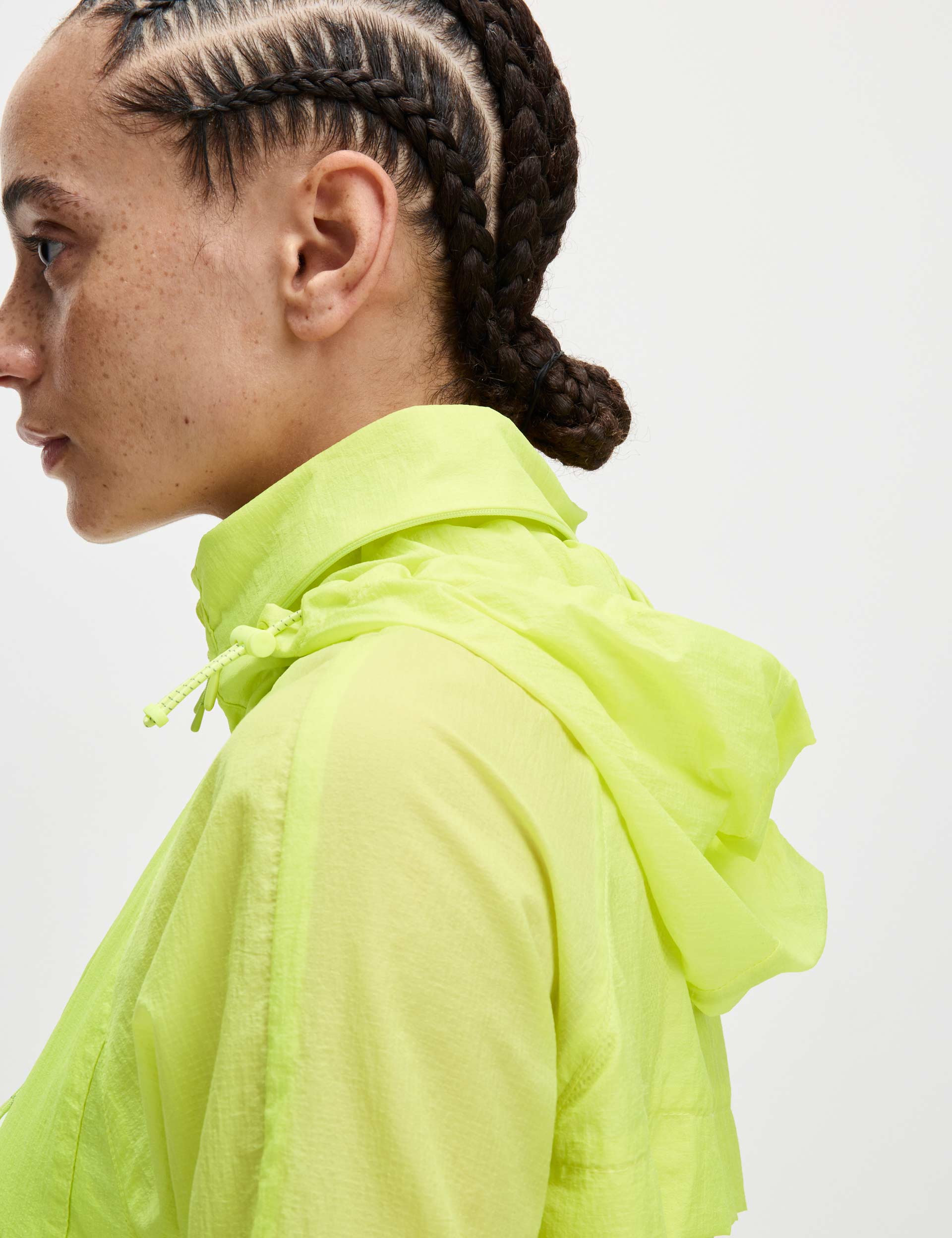 Stormwear Hooded Zip Up Running Jacket - Limeade